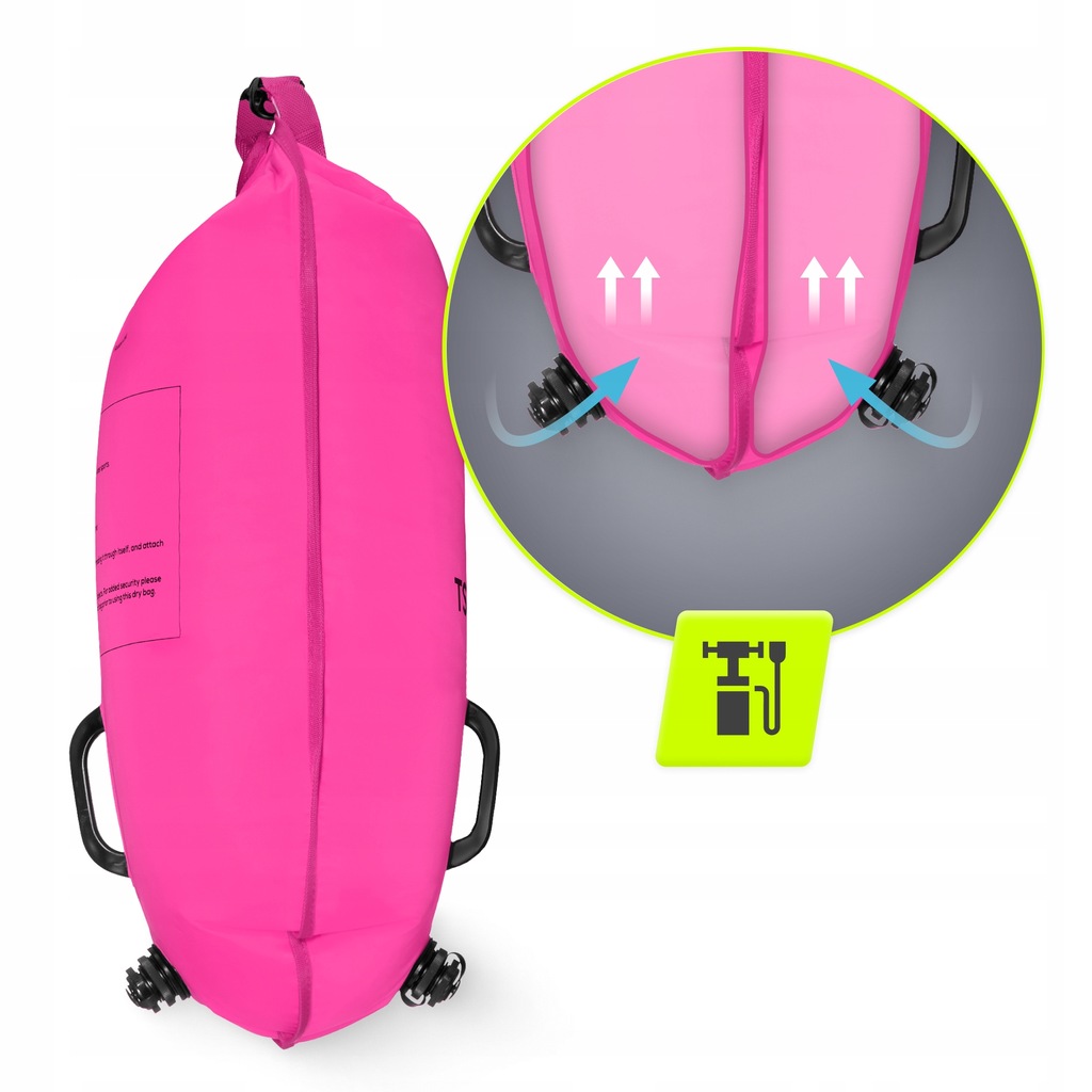 Буй для плавання TSUNAMI надувний 2 в 1 Pink (P-5907739314031) — мініатюра 6