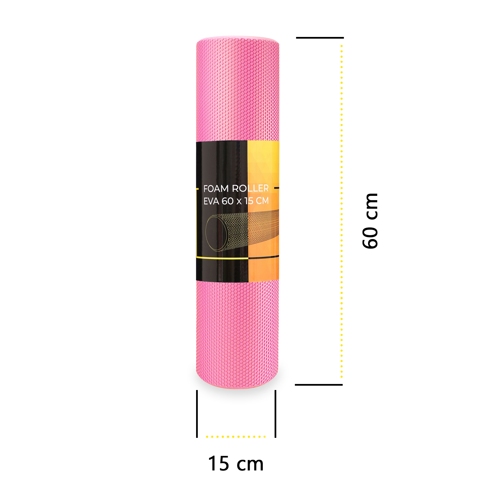 Масажний ролик Cornix EVA+ 60 x 15 см (валик, роллер) XR-0308 Pink — фото 5