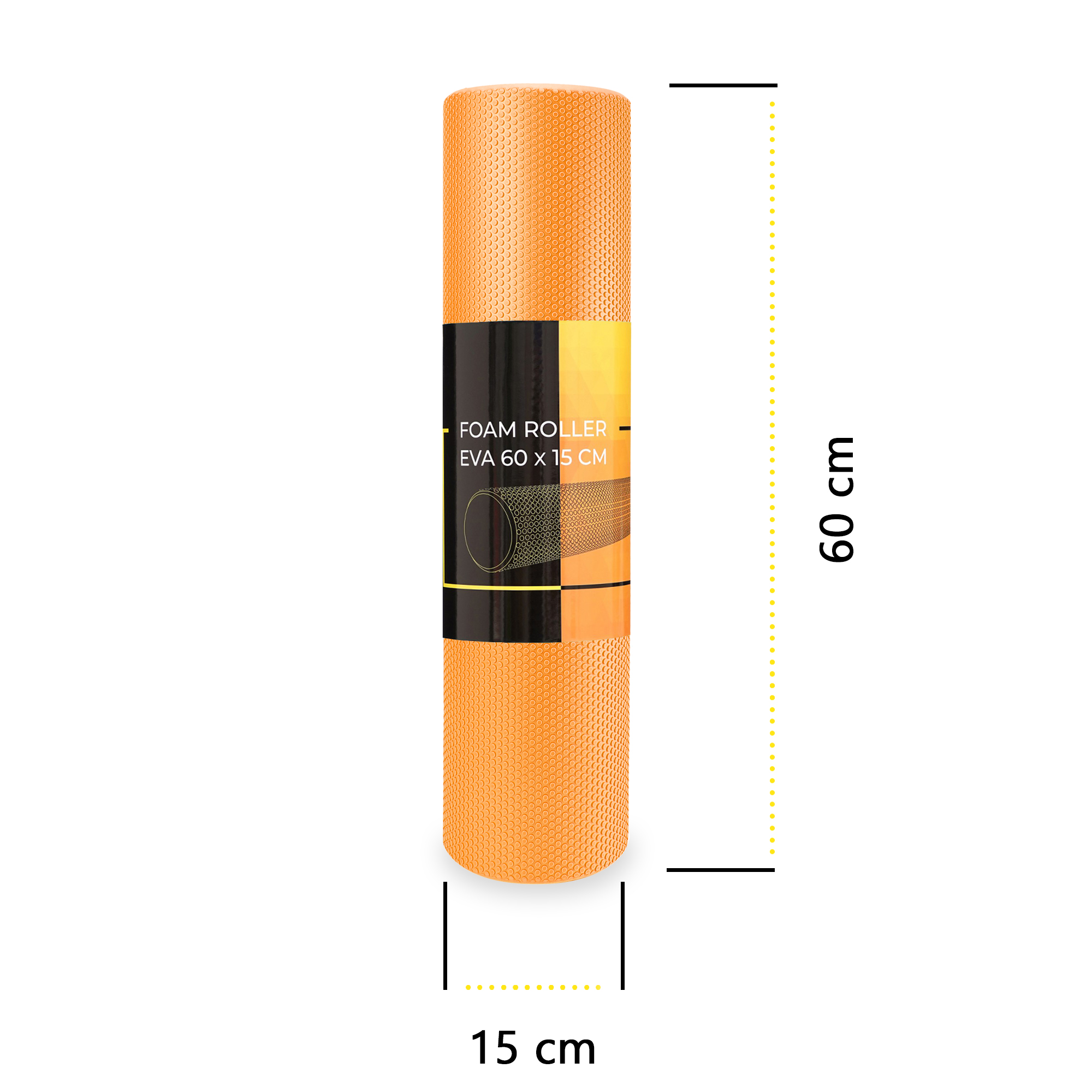 Масажний ролик Cornix EVA+ 60 x 15 см (валик, роллер) XR-0307 Orange — фото 4