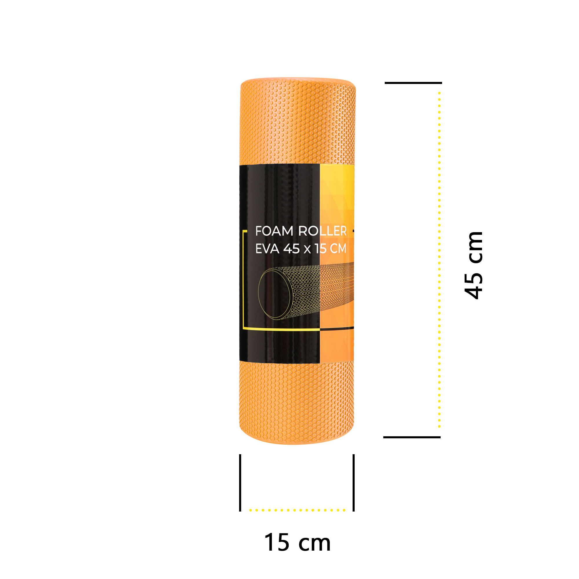 Масажний ролик Cornix EVA+ 45 x 15 см (валик, роллер) XR-0302 Orange — фото 3