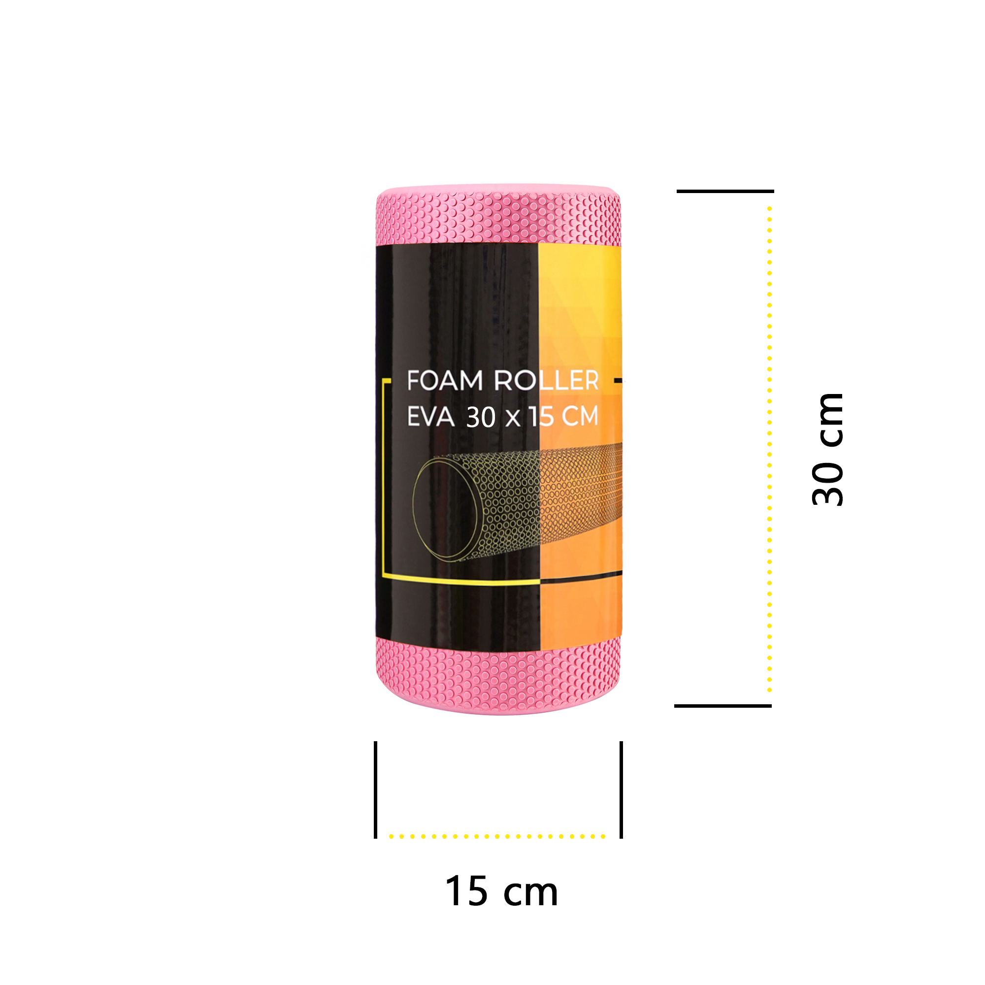 Масажний ролик Cornix EVA+ 30 x 15 см (валик, роллер) XR-0298 Pink — фото 4