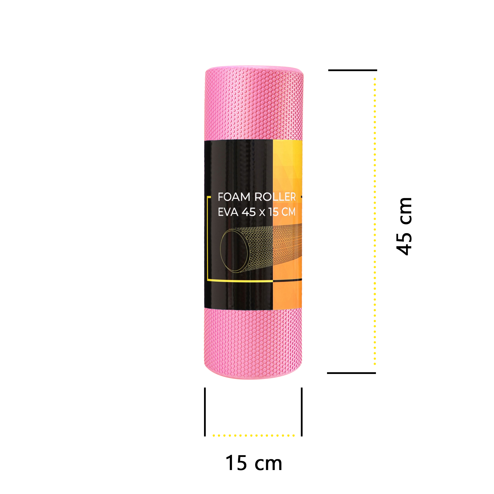 Масажний ролик Cornix EVA+ 45 x 15 см (валик, роллер) XR-0303 Pink — мініатюра 7