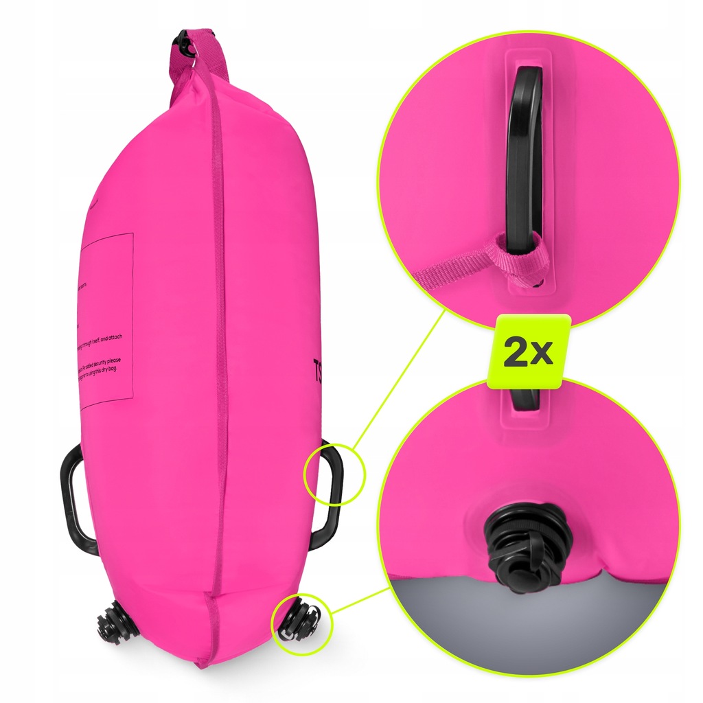 Буй для плавання TSUNAMI надувний 2 в 1 Pink (P-5907739314031) — мініатюра 7