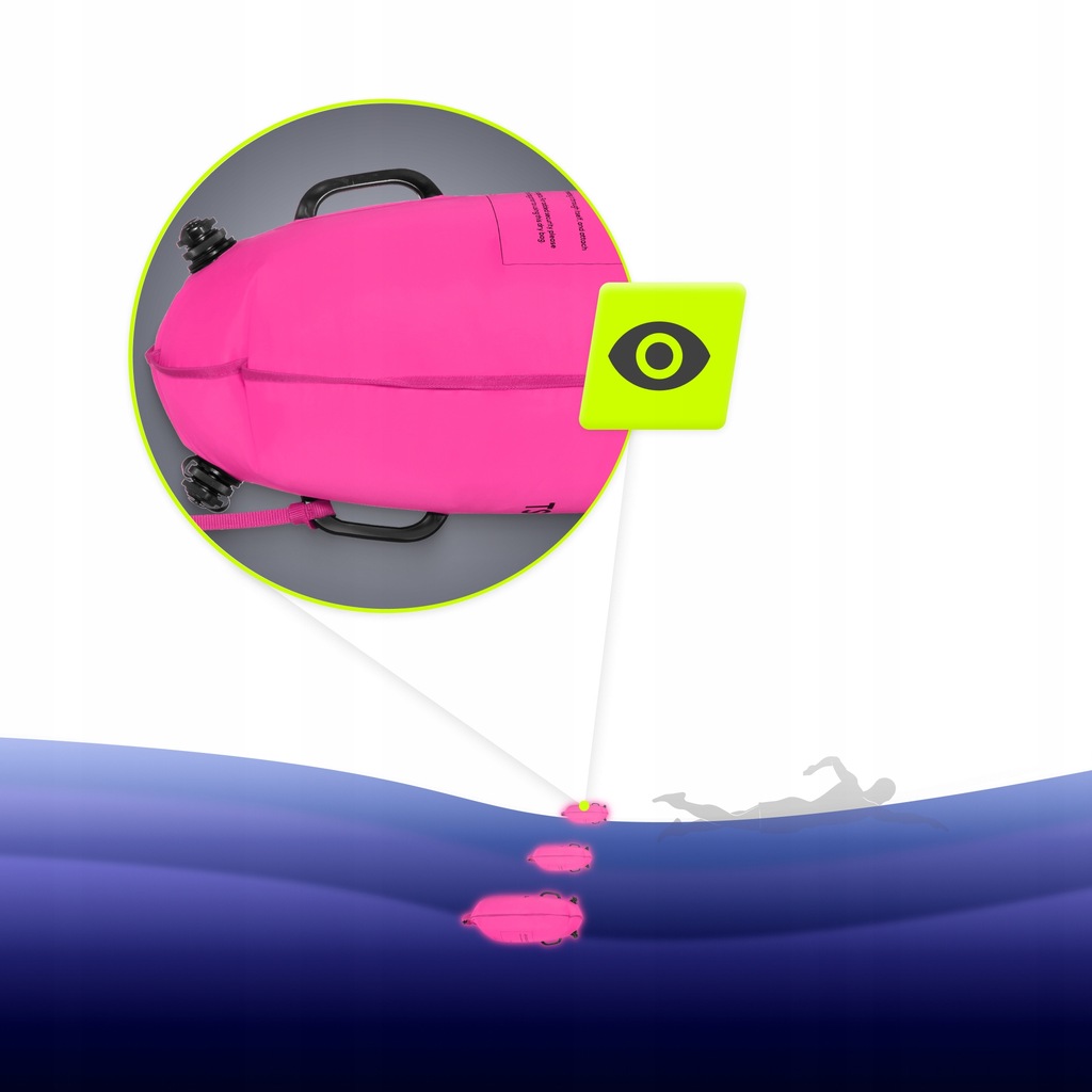Буй для плавання TSUNAMI надувний 2 в 1 Pink (P-5907739314031) — мініатюра 8