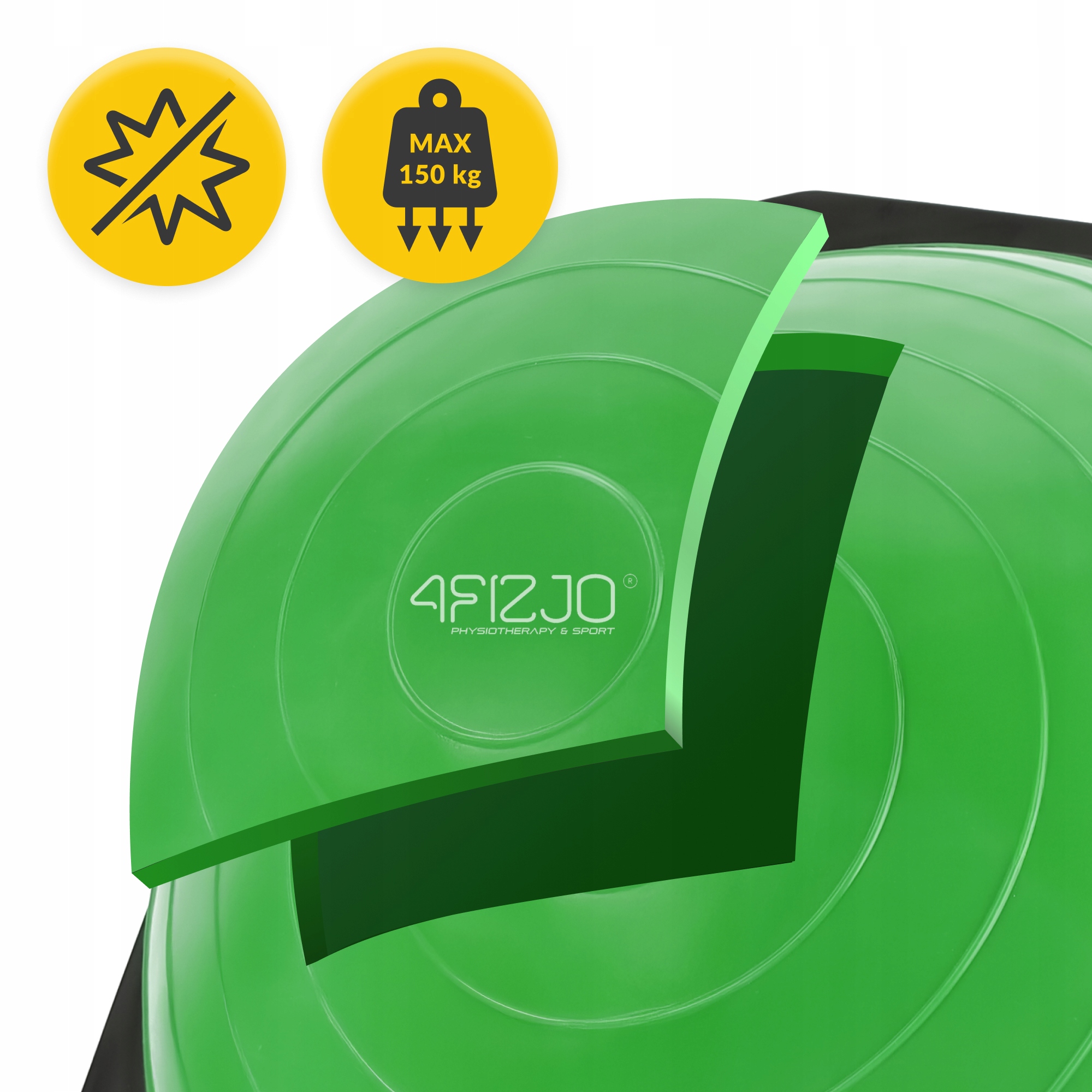 Балансувальна платформа 4FIZJO Bosu Ball 60 см Green (P-5907222931486) — фото 2