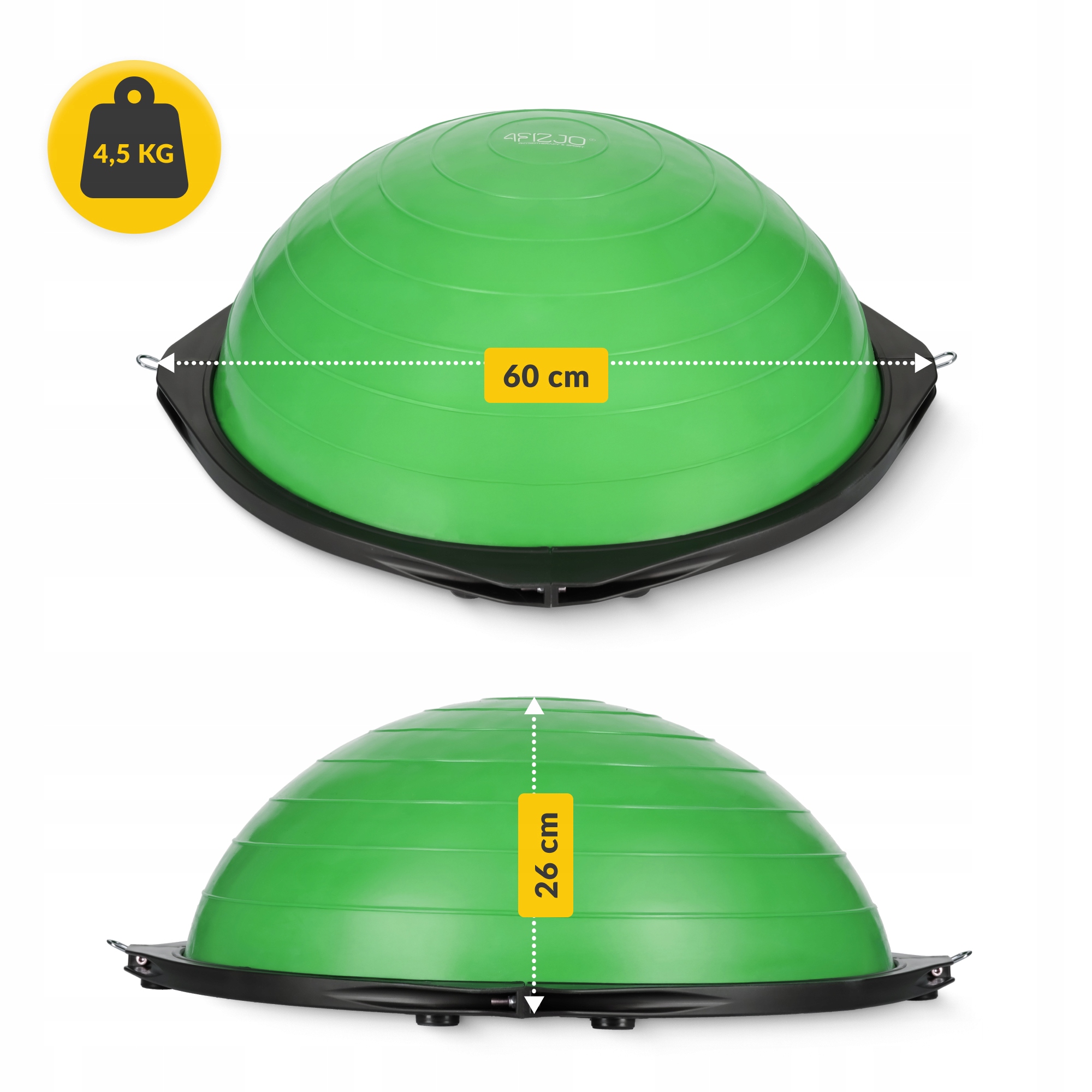 Балансувальна платформа 4FIZJO Bosu Ball 60 см Green (P-5907222931486) — мініатюра 8