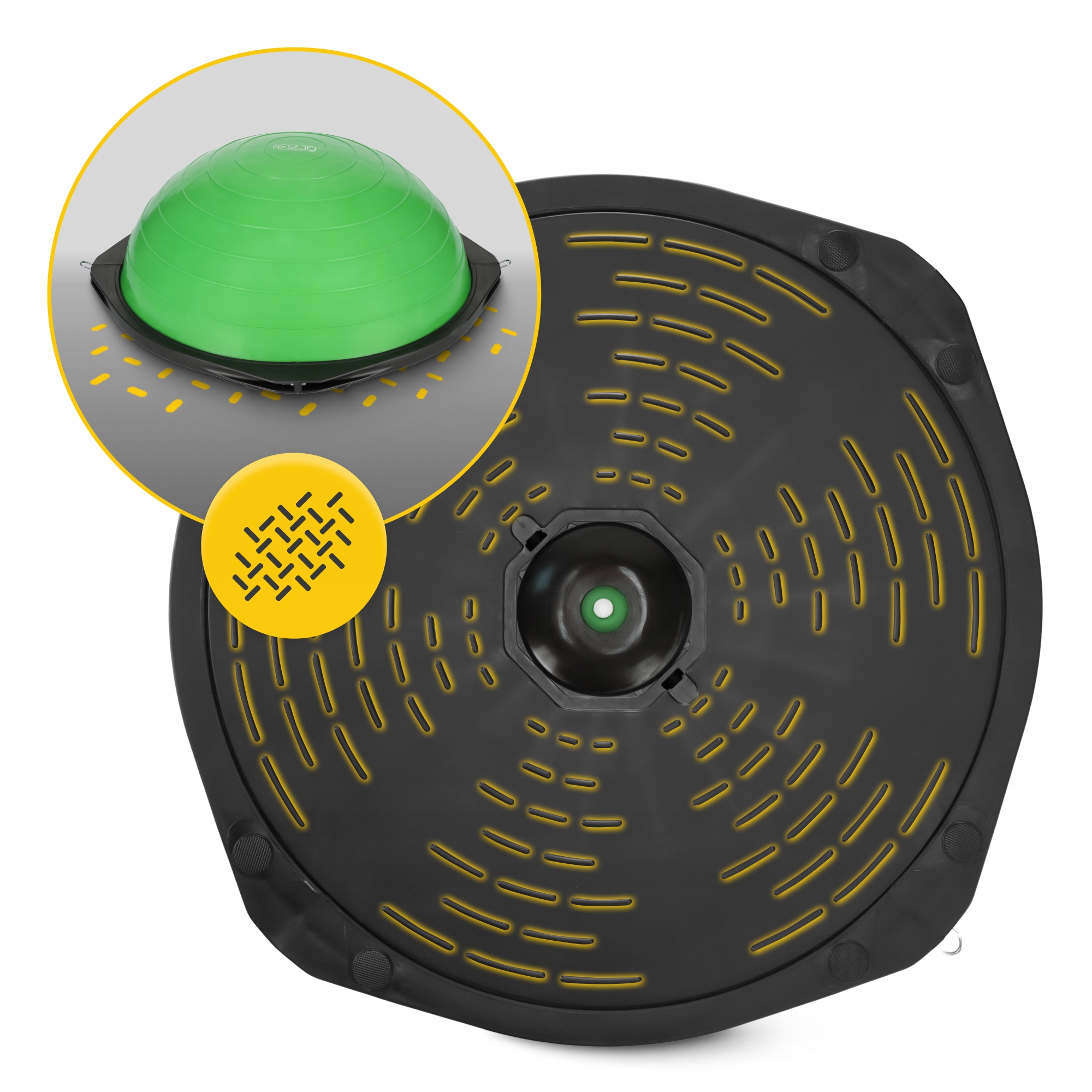 Балансувальна платформа 4FIZJO Bosu Ball 60 см Green (P-5907222931486) — мініатюра 7