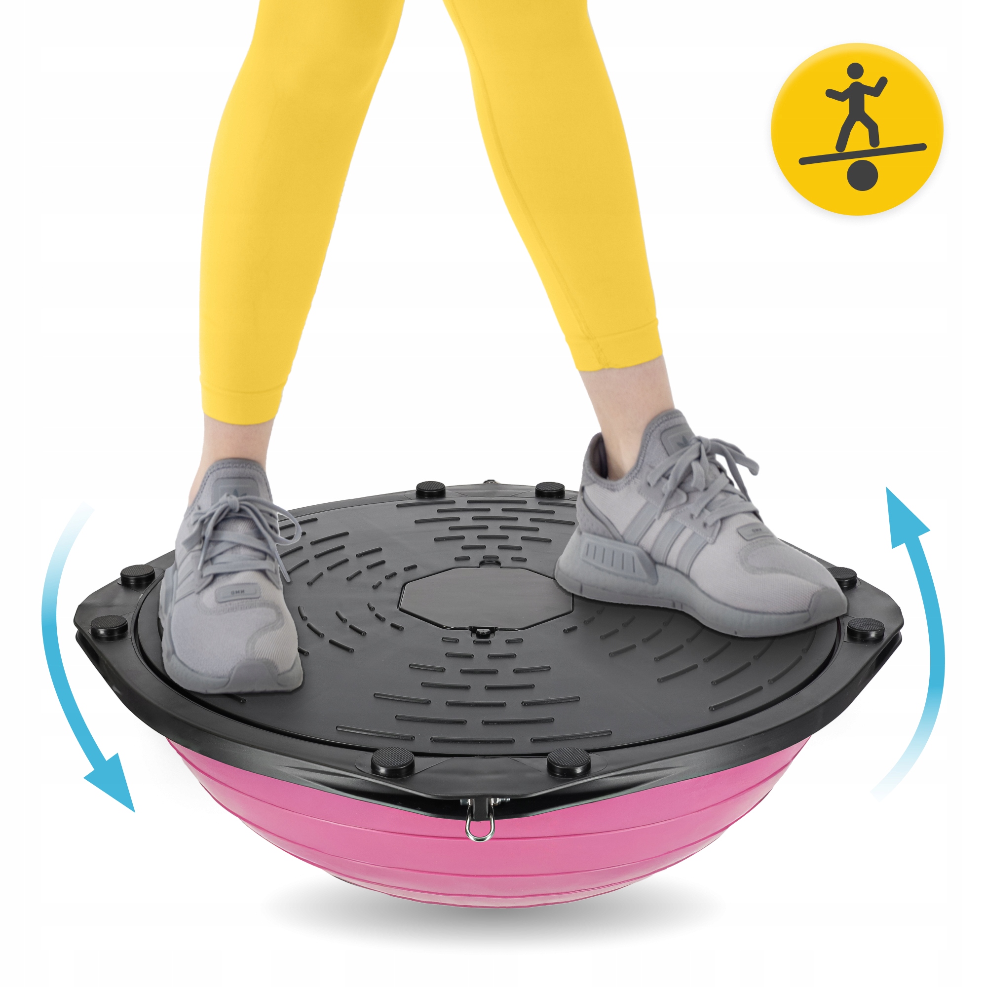 Балансувальна платформа 4FIZJO Bosu Ball 60 см Pink (P-5905973402453) — мініатюра 6