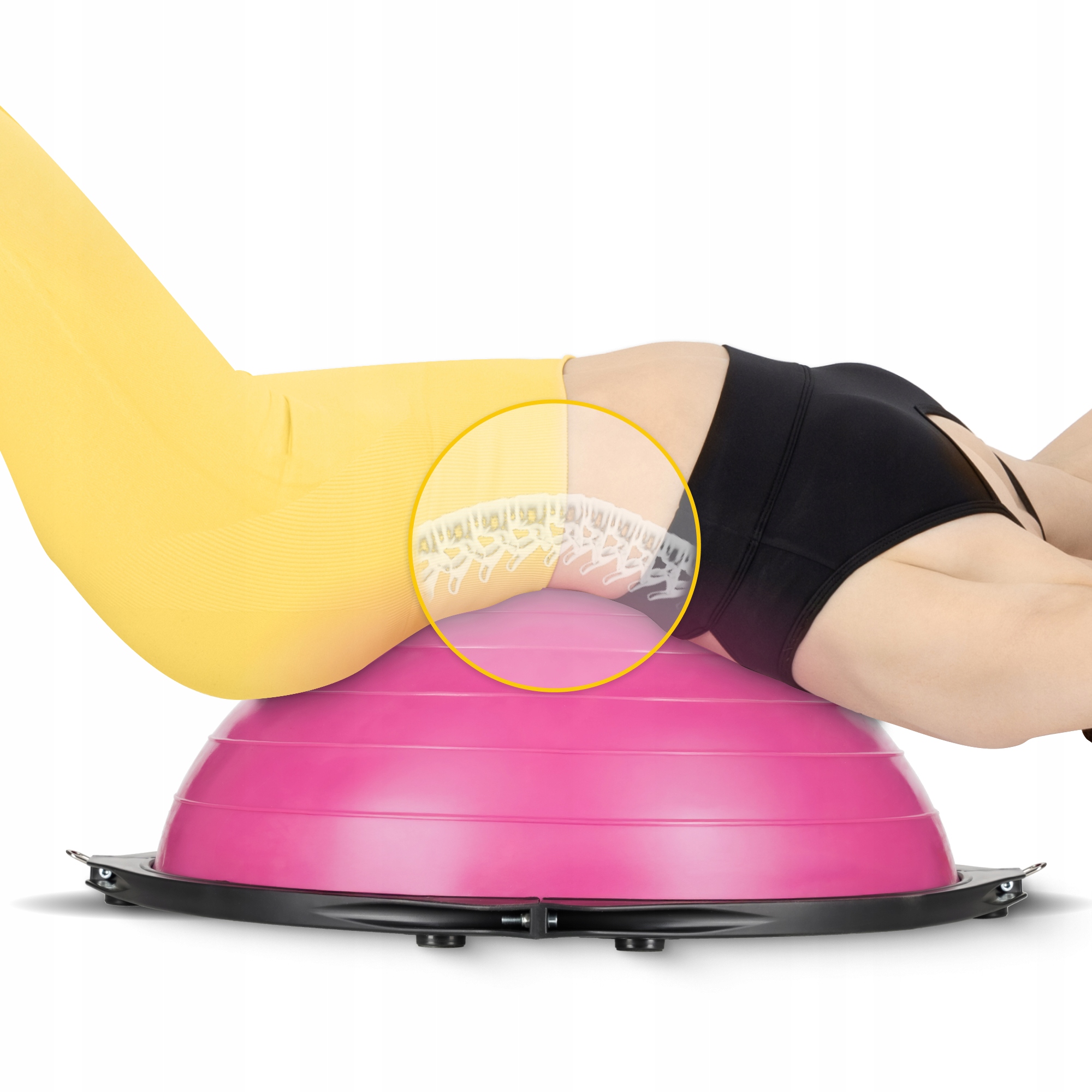 Балансувальна платформа 4FIZJO Bosu Ball 60 см Pink (P-5905973402453) — мініатюра 8