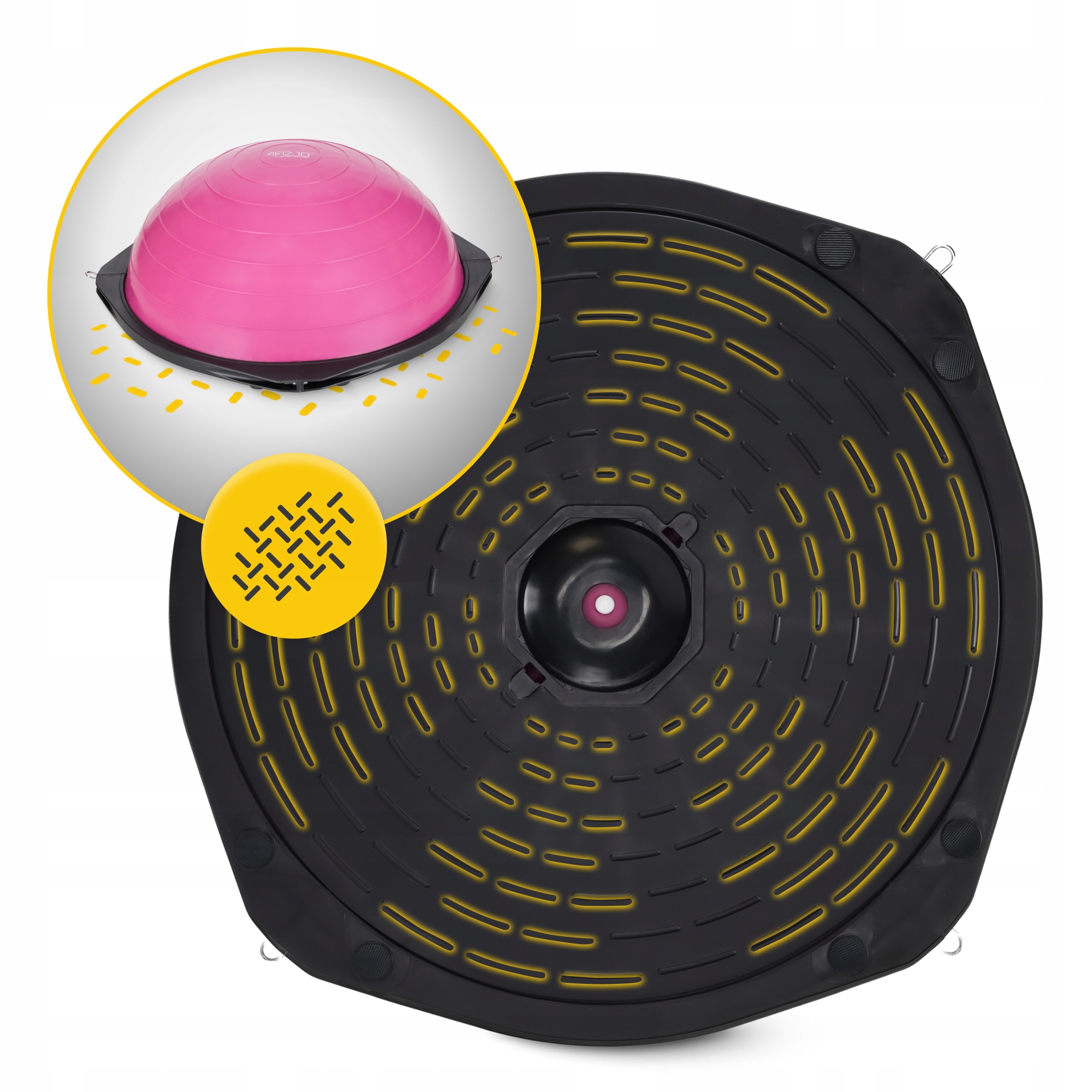 Балансувальна платформа 4FIZJO Bosu Ball 60 см Pink (P-5905973402453) — мініатюра 7