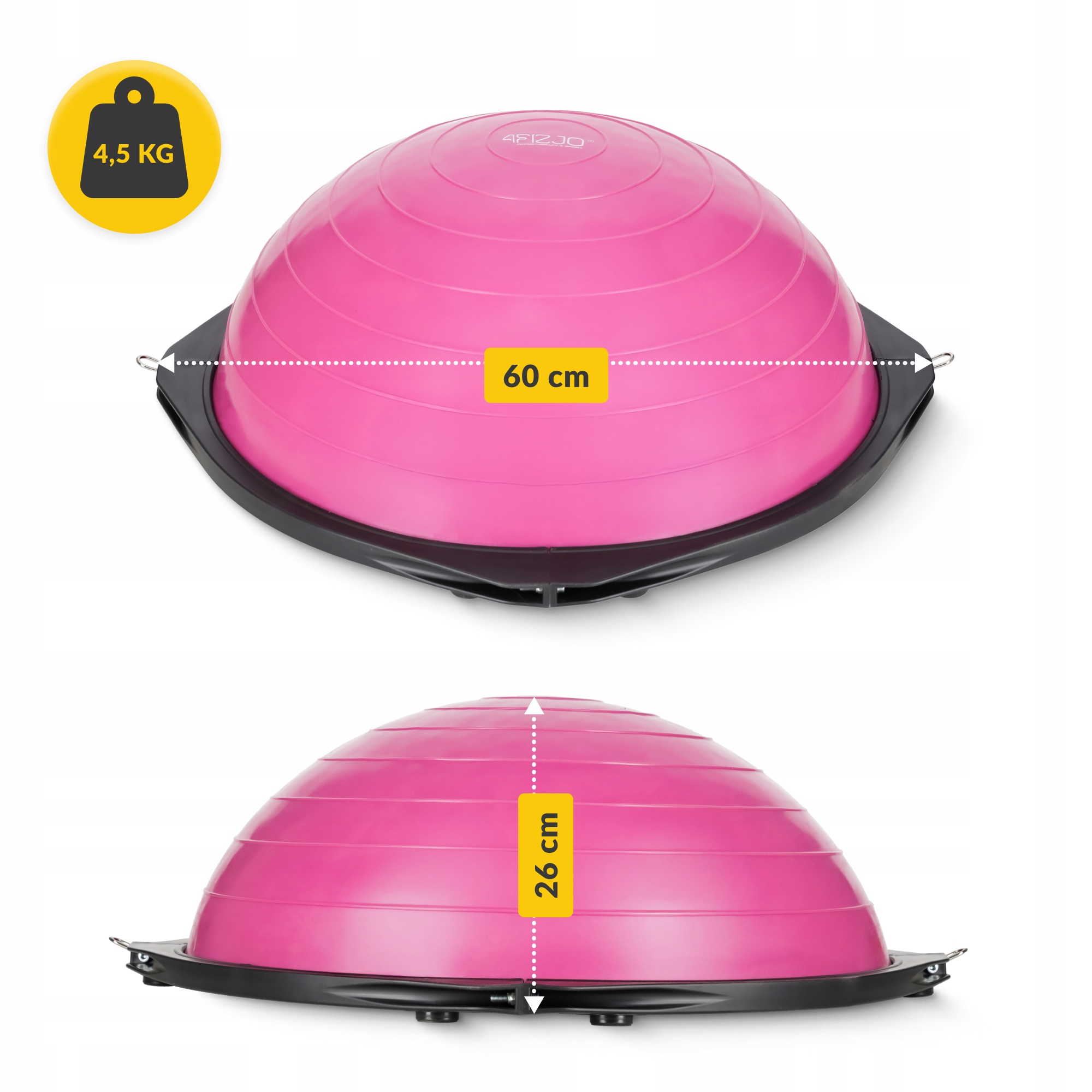 Балансувальна платформа 4FIZJO Bosu Ball 60 см Pink (P-5905973402453) — фото 5