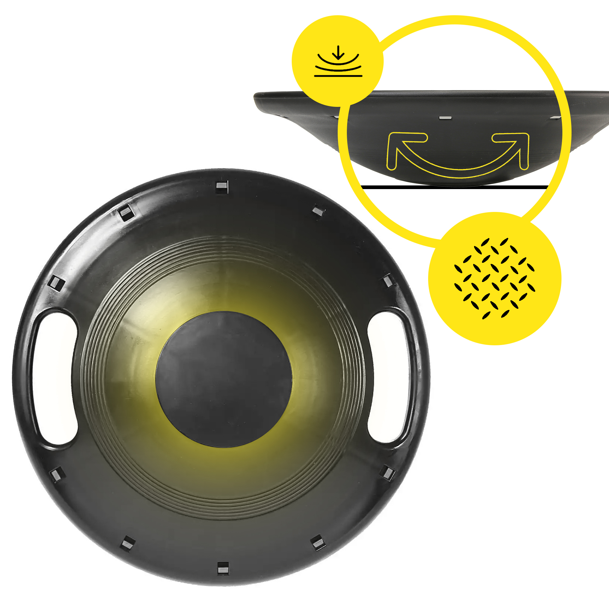 Балансувальна платформа Cornix кругла, пластикова XR-0443 Grey/Black — мініатюра 7
