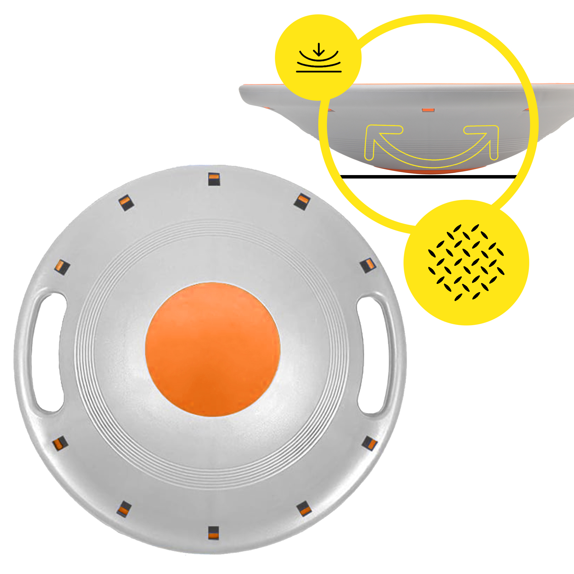 Балансувальна платформа Cornix кругла, пластикова XR-0444 Orange/Grey — мініатюра 8