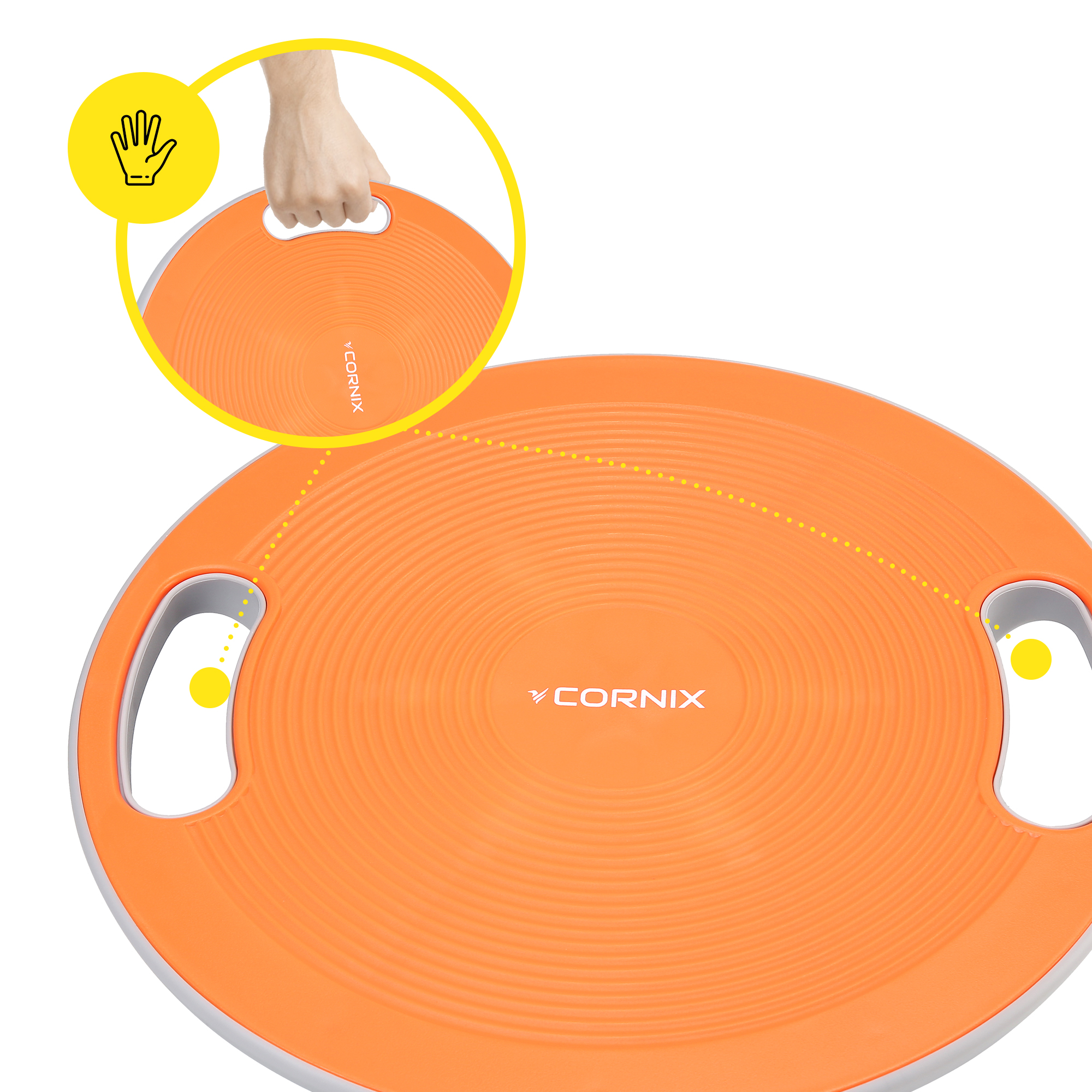 Балансувальна платформа Cornix кругла, пластикова XR-0444 Orange/Grey — фото 3