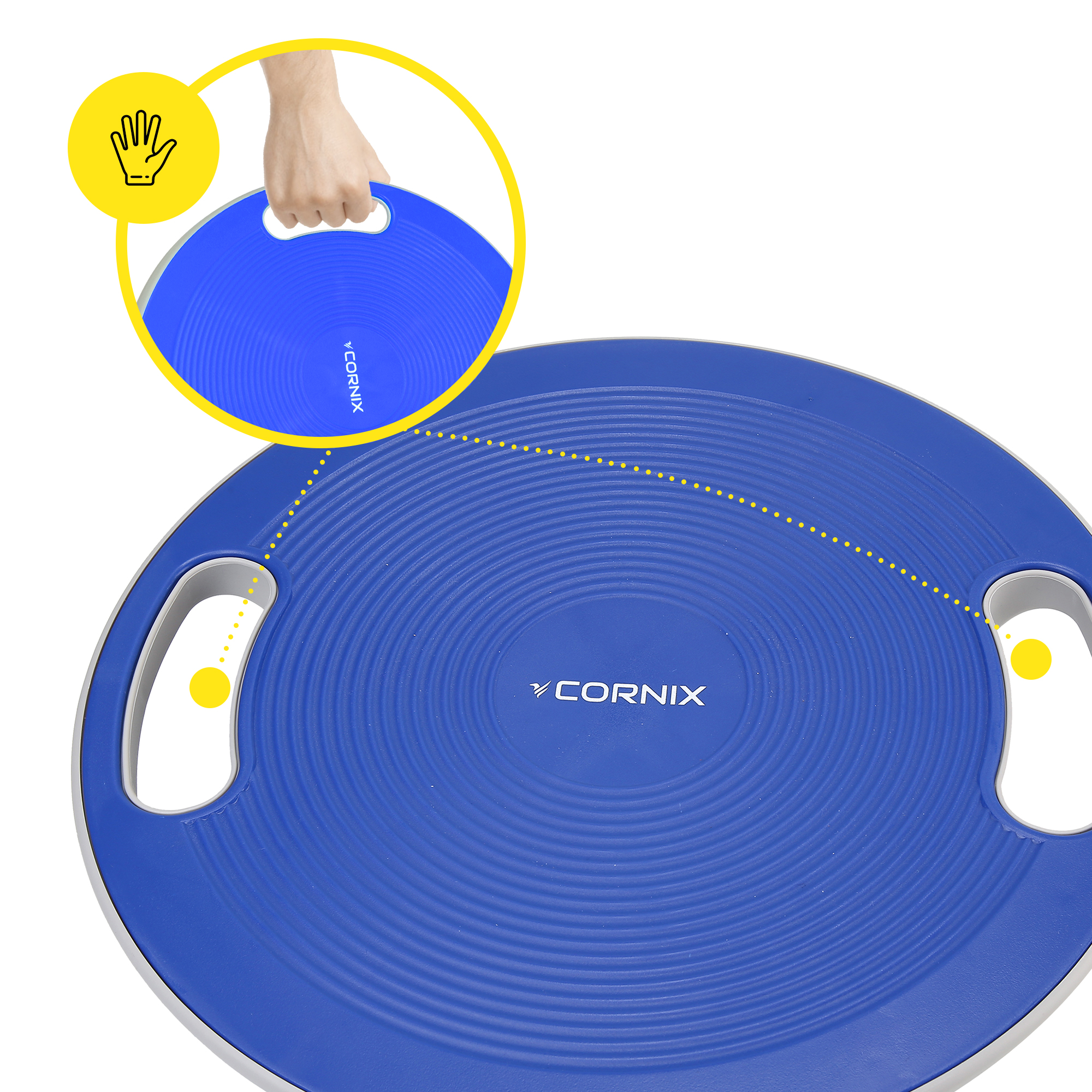 Балансувальна платформа Cornix кругла, пластикова XR-0445 Blue/Grey — фото 2