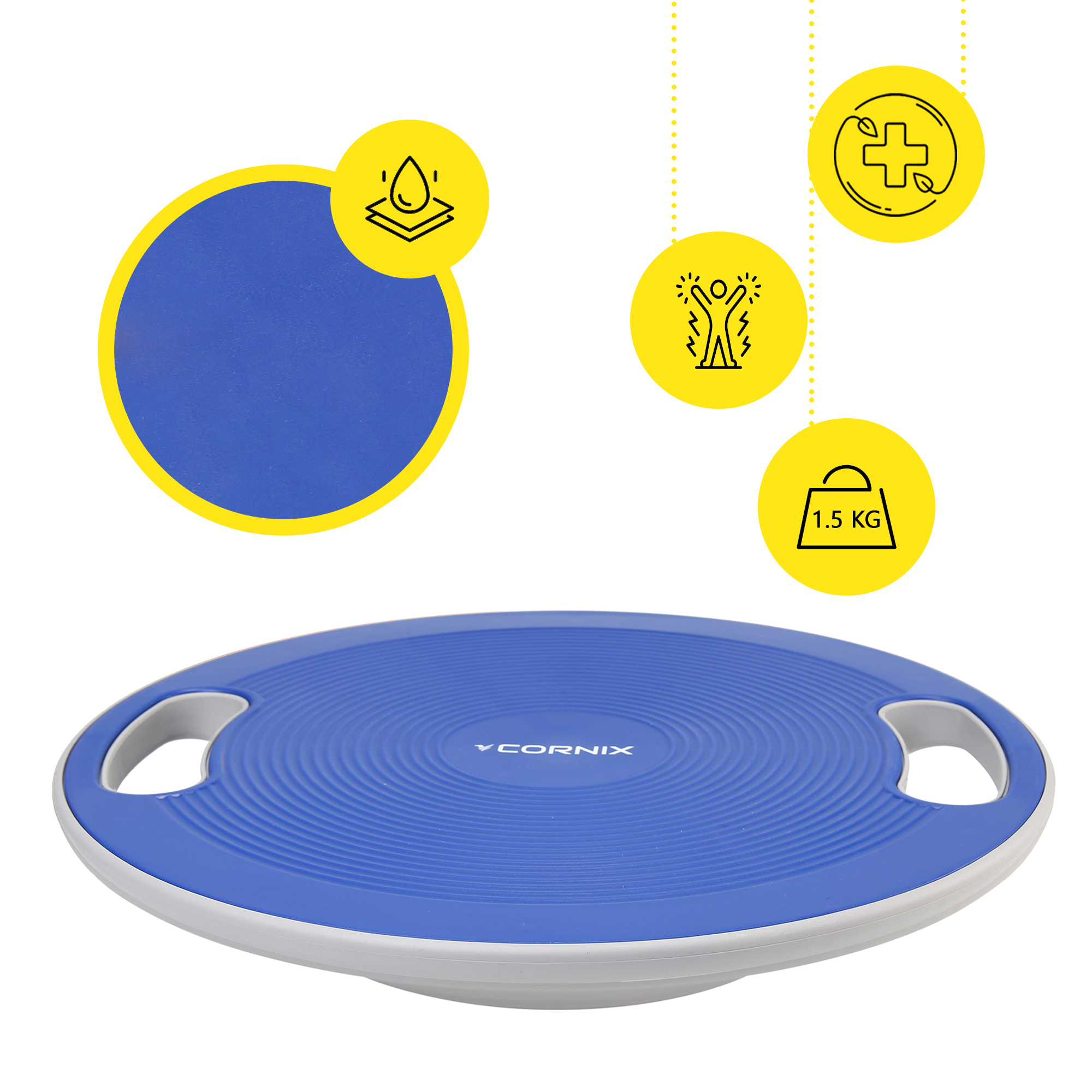 Балансувальна платформа Cornix кругла, пластикова XR-0445 Blue/Grey — фото 5