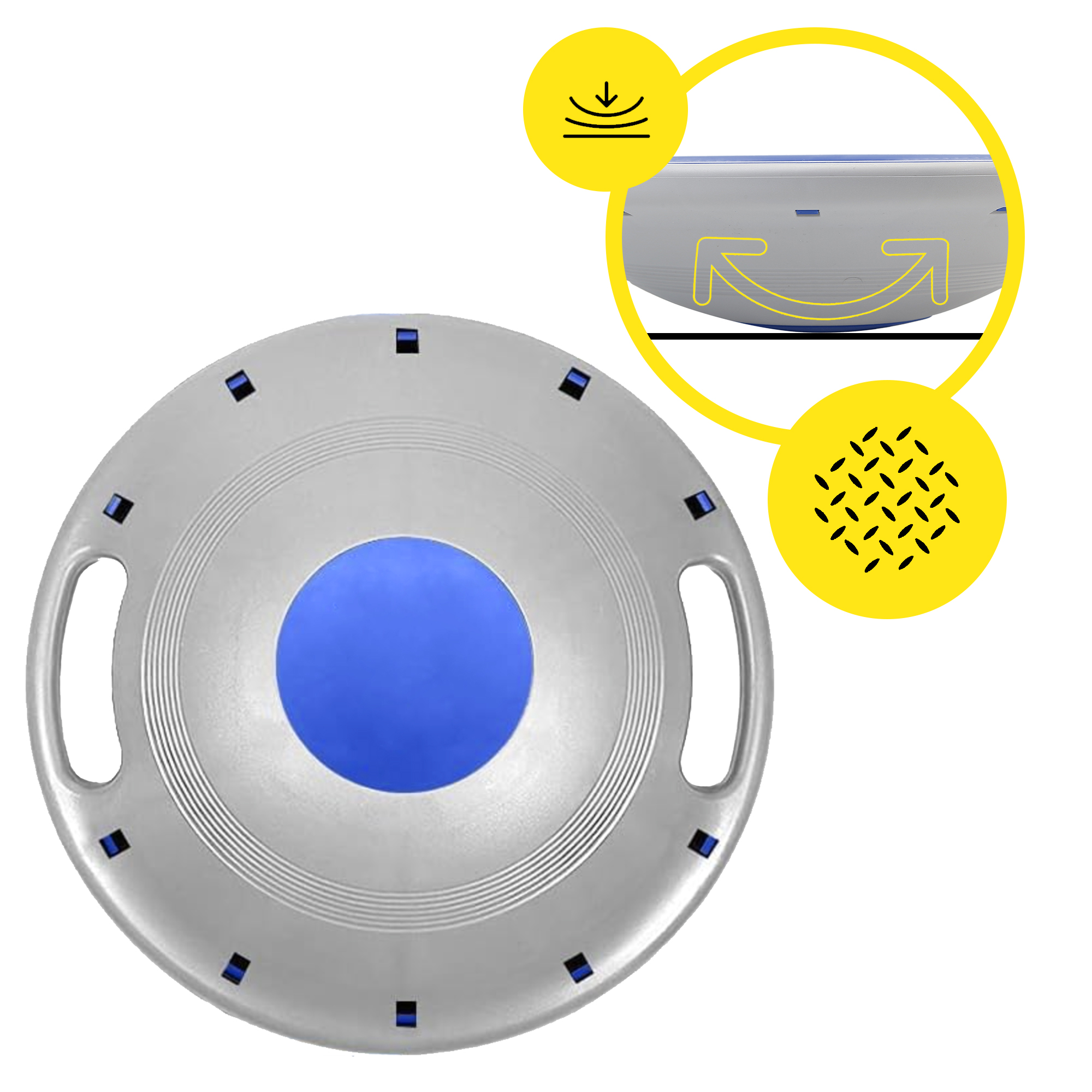Балансувальна платформа Cornix кругла, пластикова XR-0445 Blue/Grey — мініатюра 7