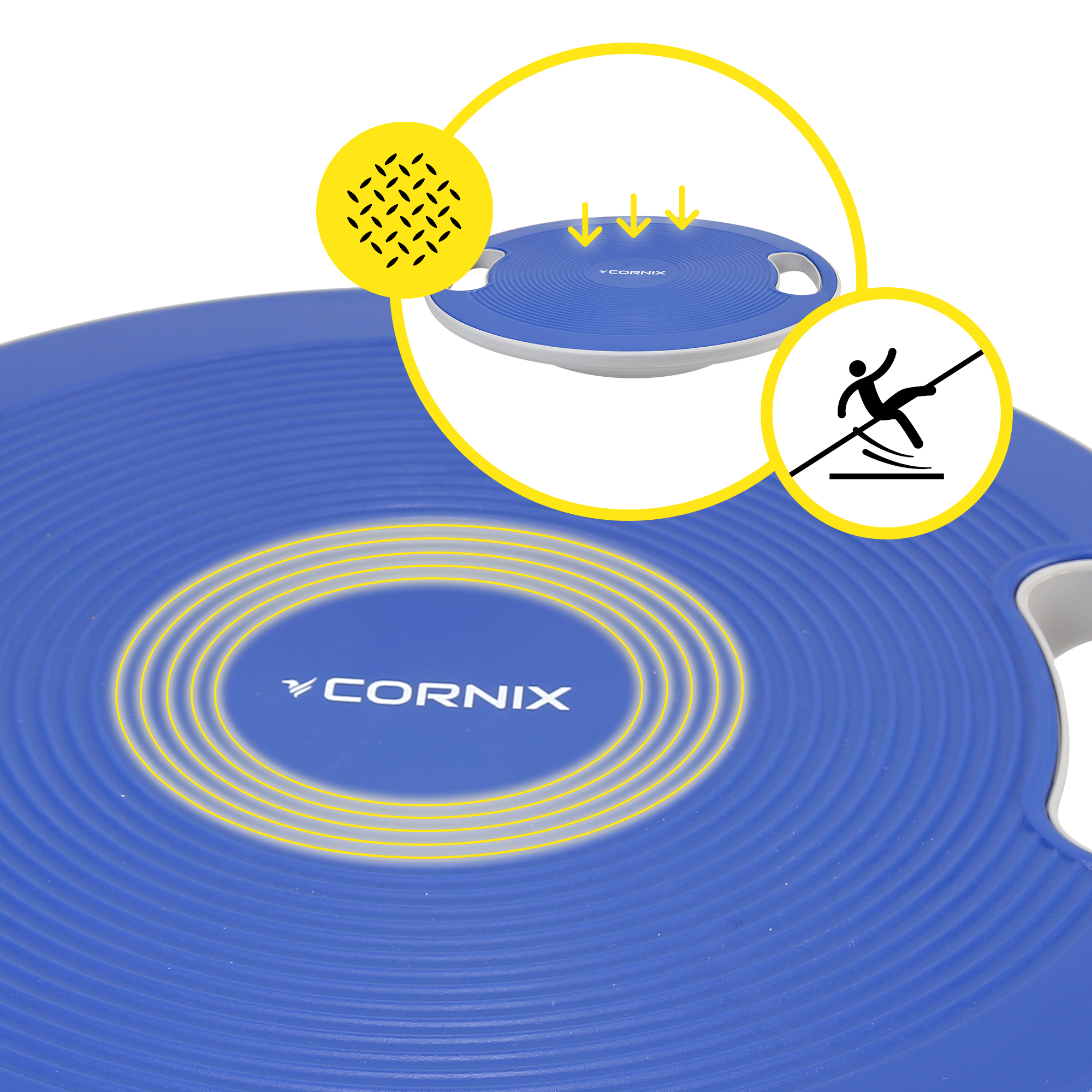 Балансувальна платформа Cornix кругла, пластикова XR-0445 Blue/Grey — фото 4