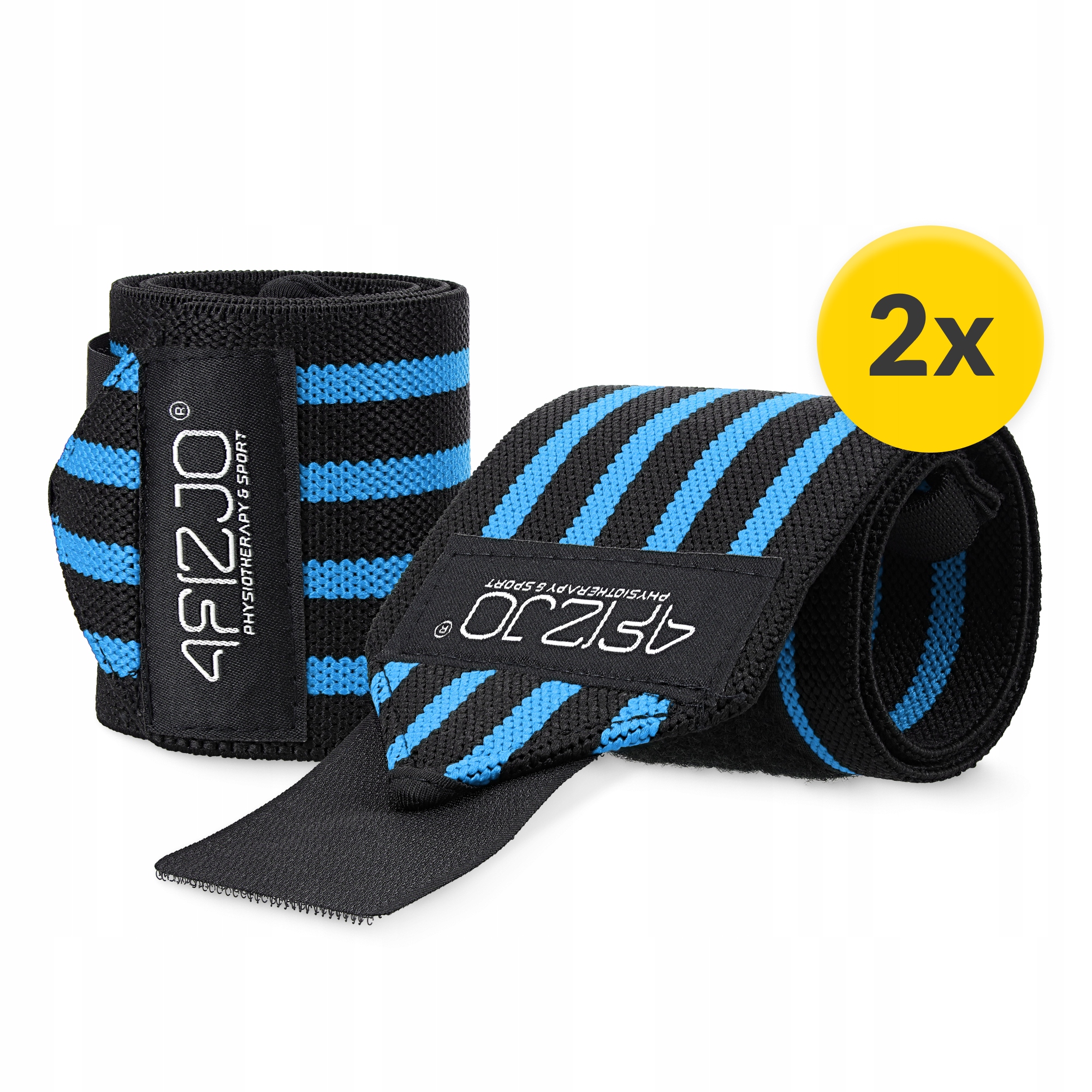 Бинти для зап'ясть (кистьові бинти) 4FIZJO Wrist Wraps Black/Blue (P-5907739317445) — мініатюра 6