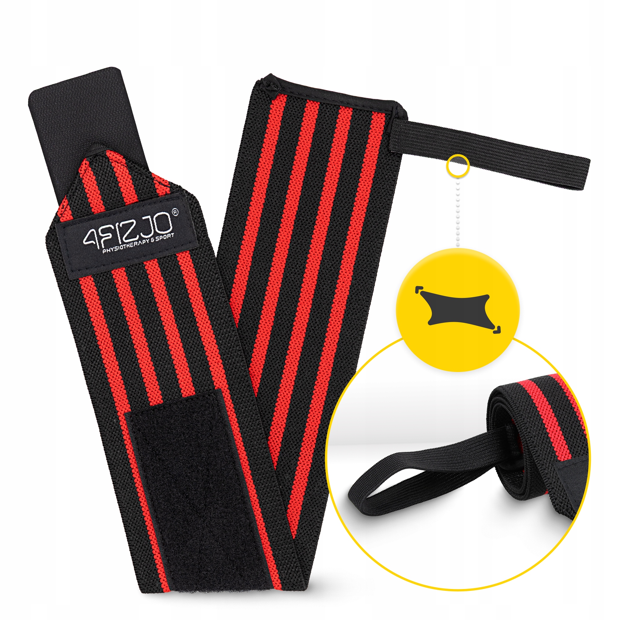 Бинти для зап'ясть (кистьові бинти) 4FIZJO Wrist Wraps Black/Red (P-5907739313003) — мініатюра 7