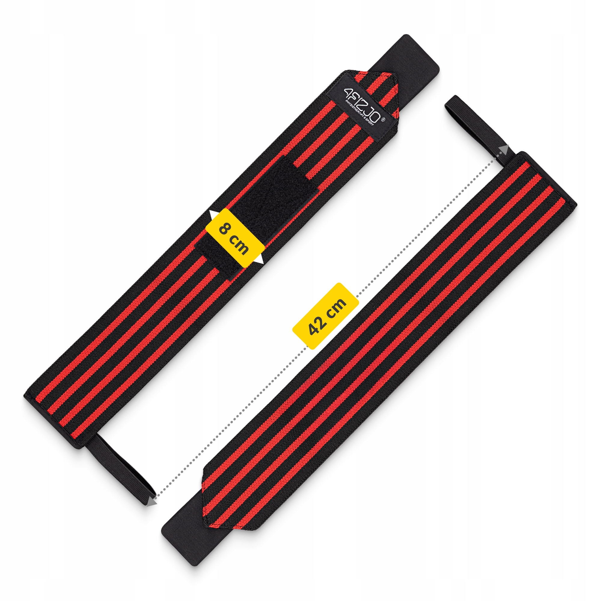 Бинти для зап'ясть (кистьові бинти) 4FIZJO Wrist Wraps Black/Red (P-5907739313003) — фото 3