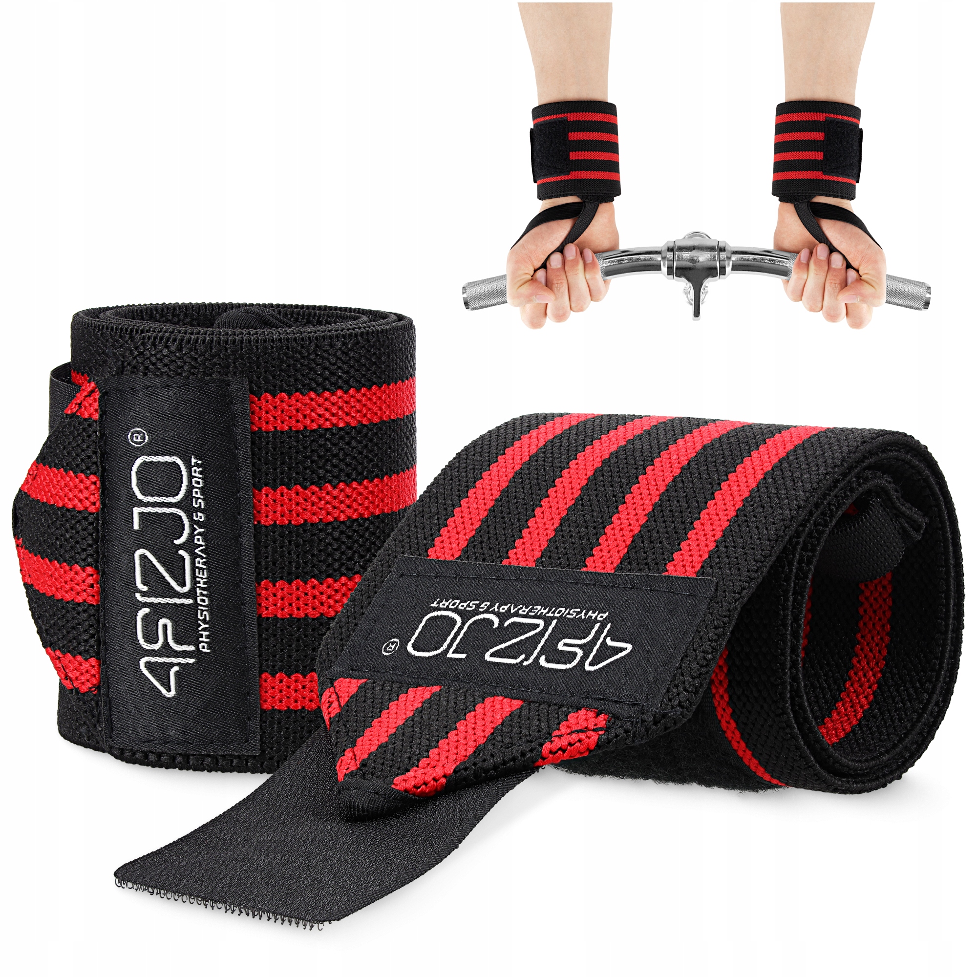 Бинти для зап'ясть (кистьові бинти) 4FIZJO Wrist Wraps Black/Red (P-5907739313003) — фото 1