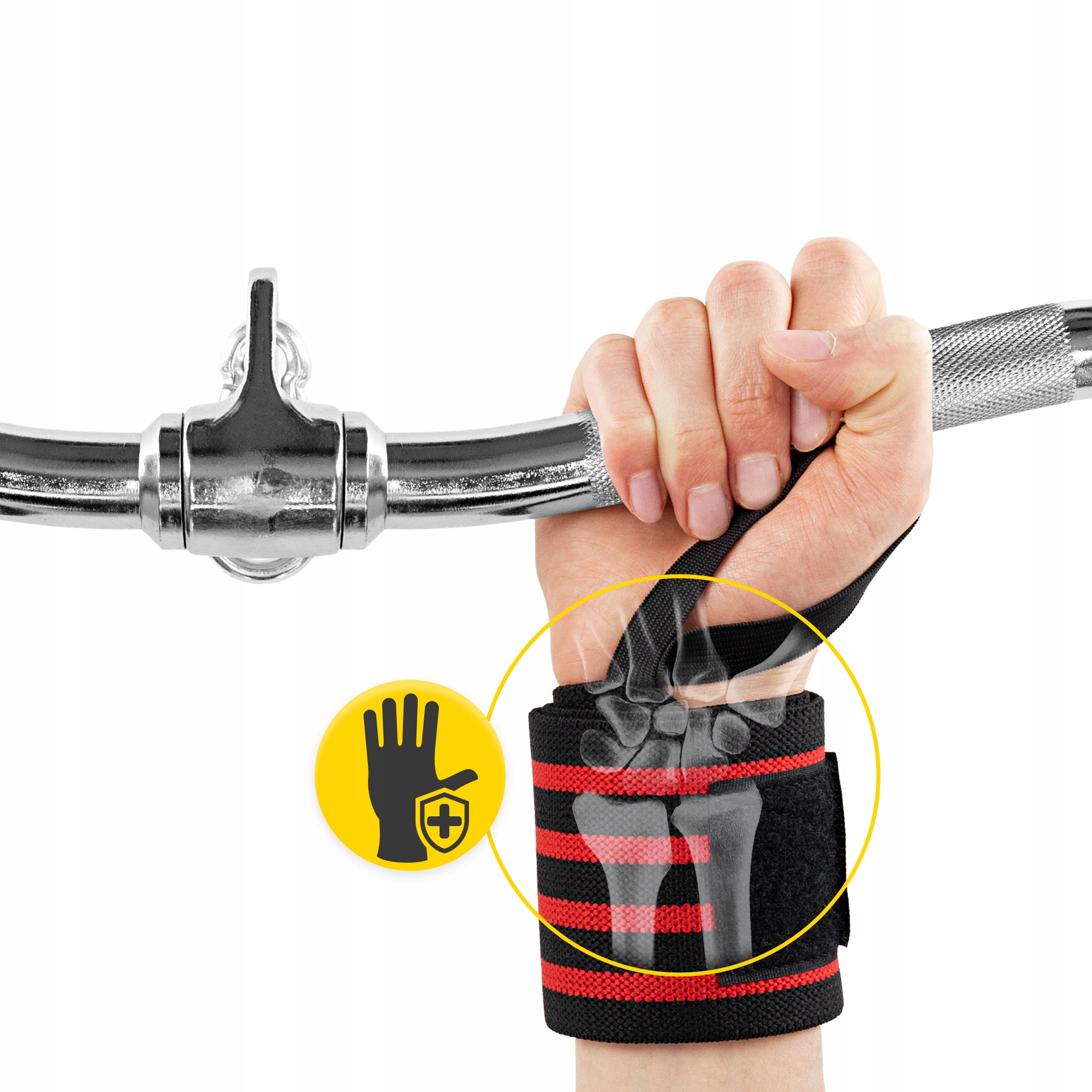 Бинти для зап'ясть (кистьові бинти) 4FIZJO Wrist Wraps Black/Red (P-5907739313003) — фото 2