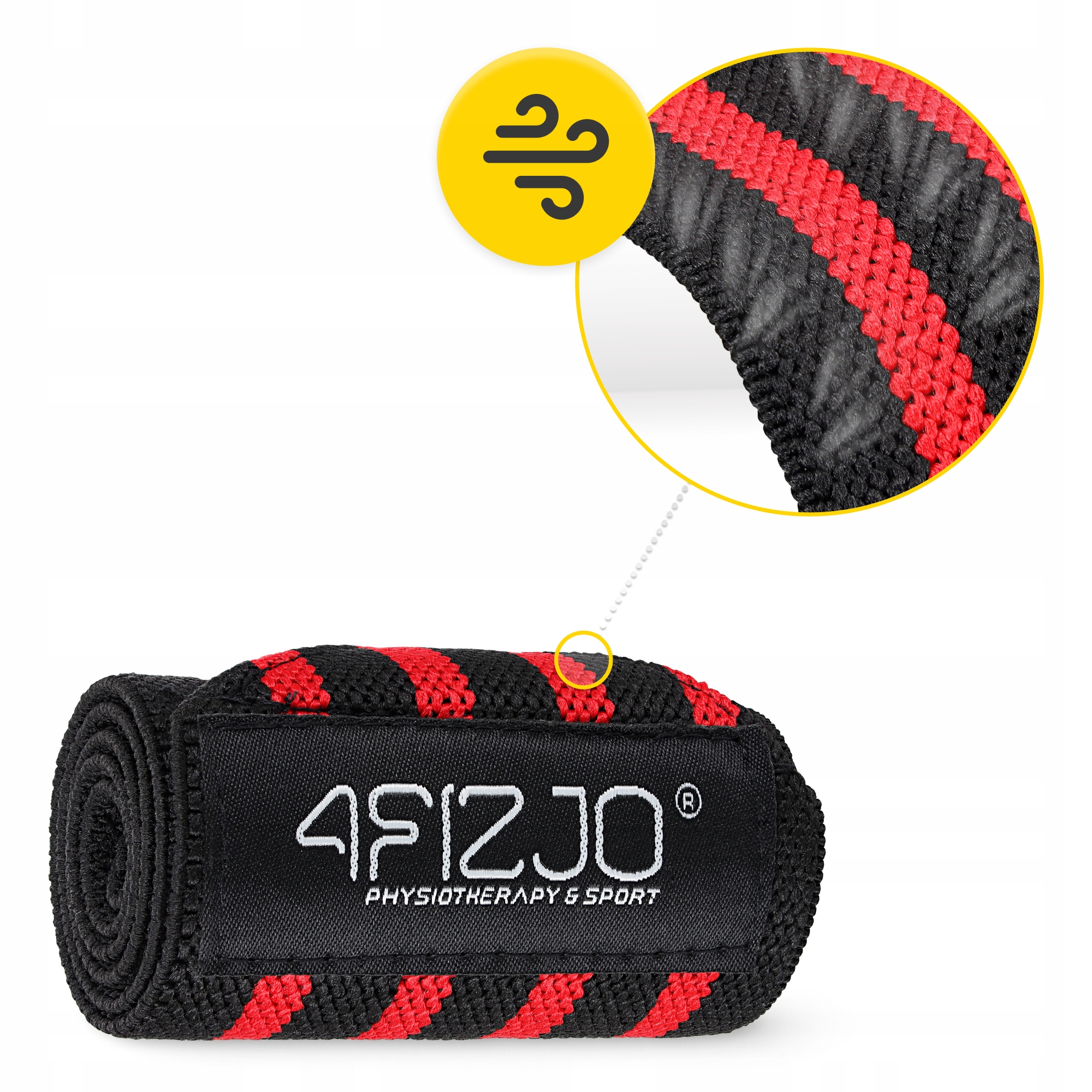 Бинти для зап'ясть (кистьові бинти) 4FIZJO Wrist Wraps Black/Red (P-5907739313003) — мініатюра 6