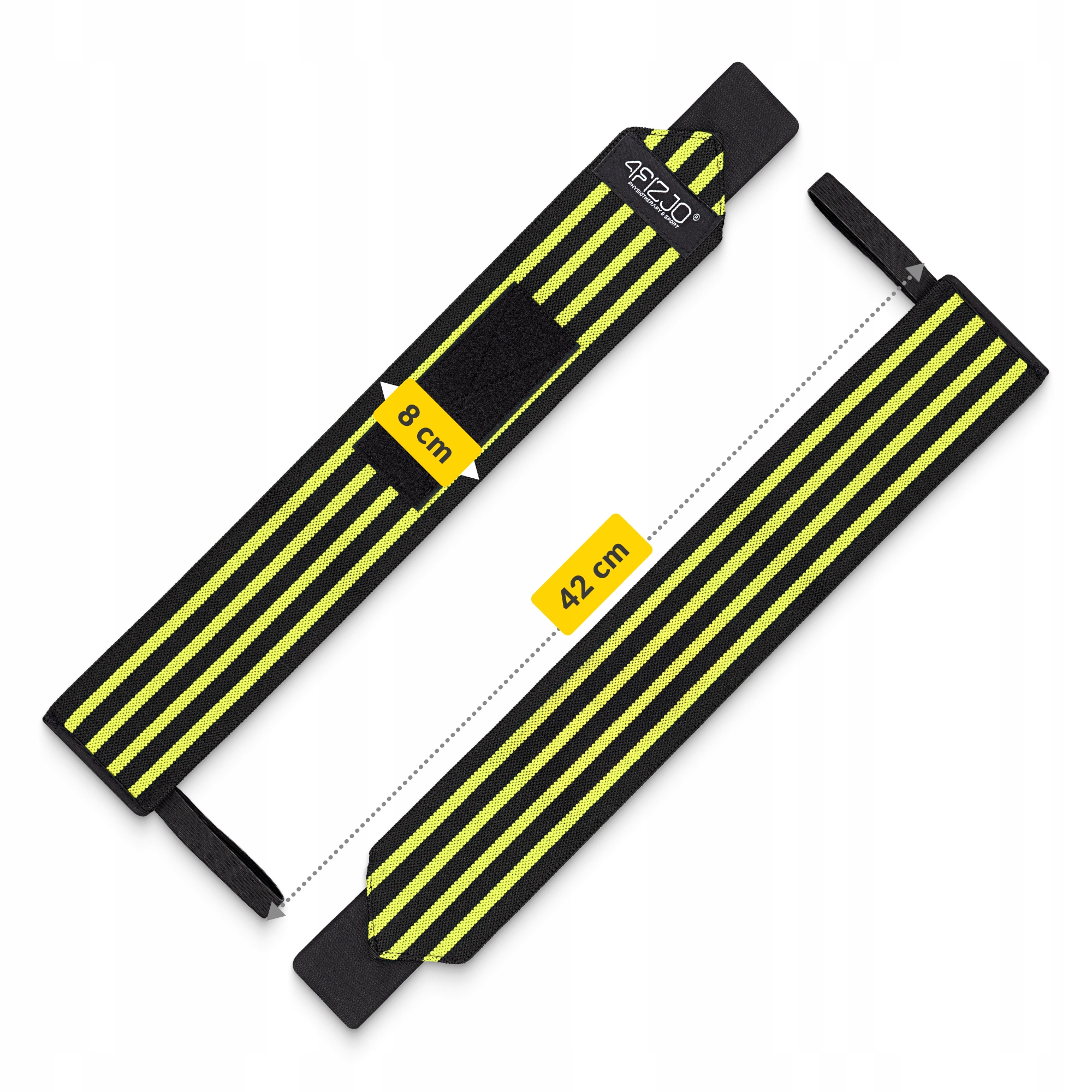 Бинти для зап'ясть (кистьові бинти) 4FIZJO Wrist Wraps Black/Yellow (P-5907739311061) — мініатюра 7