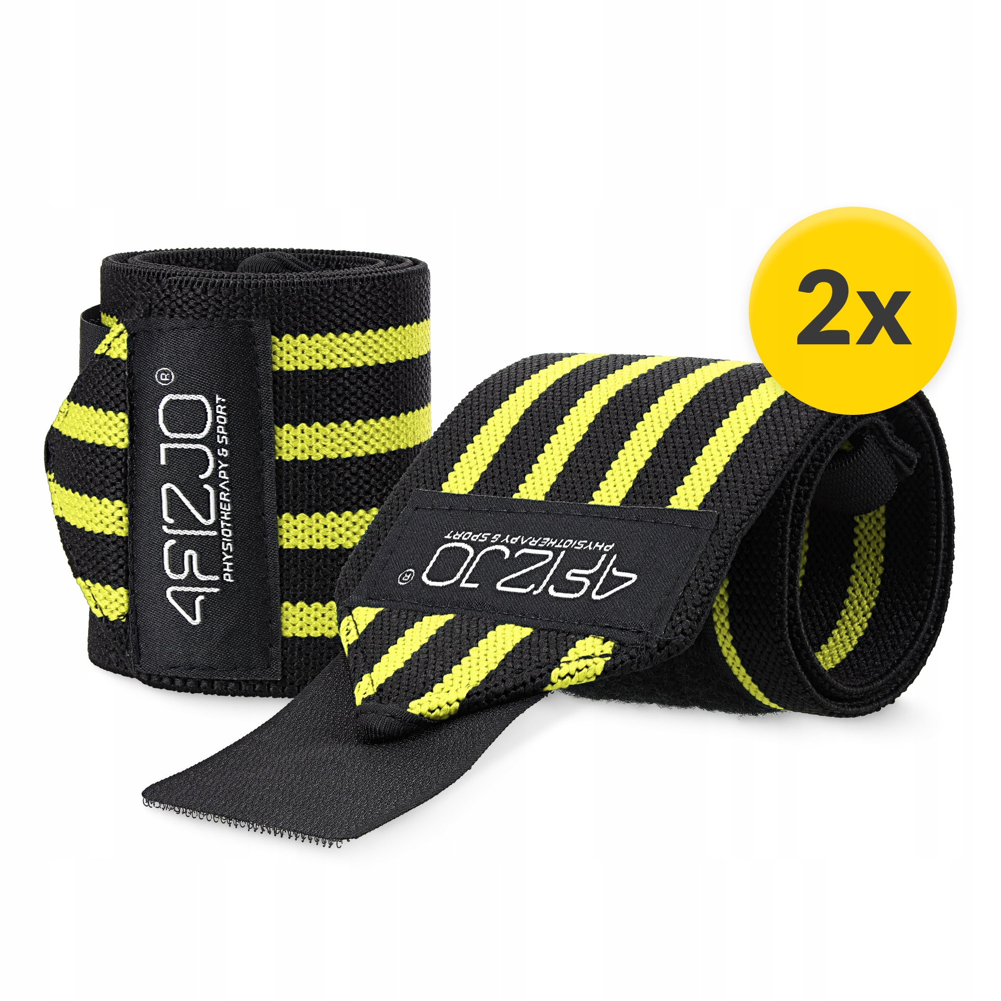 Бинти для зап'ясть (кистьові бинти) 4FIZJO Wrist Wraps Black/Yellow (P-5907739311061) — фото 4