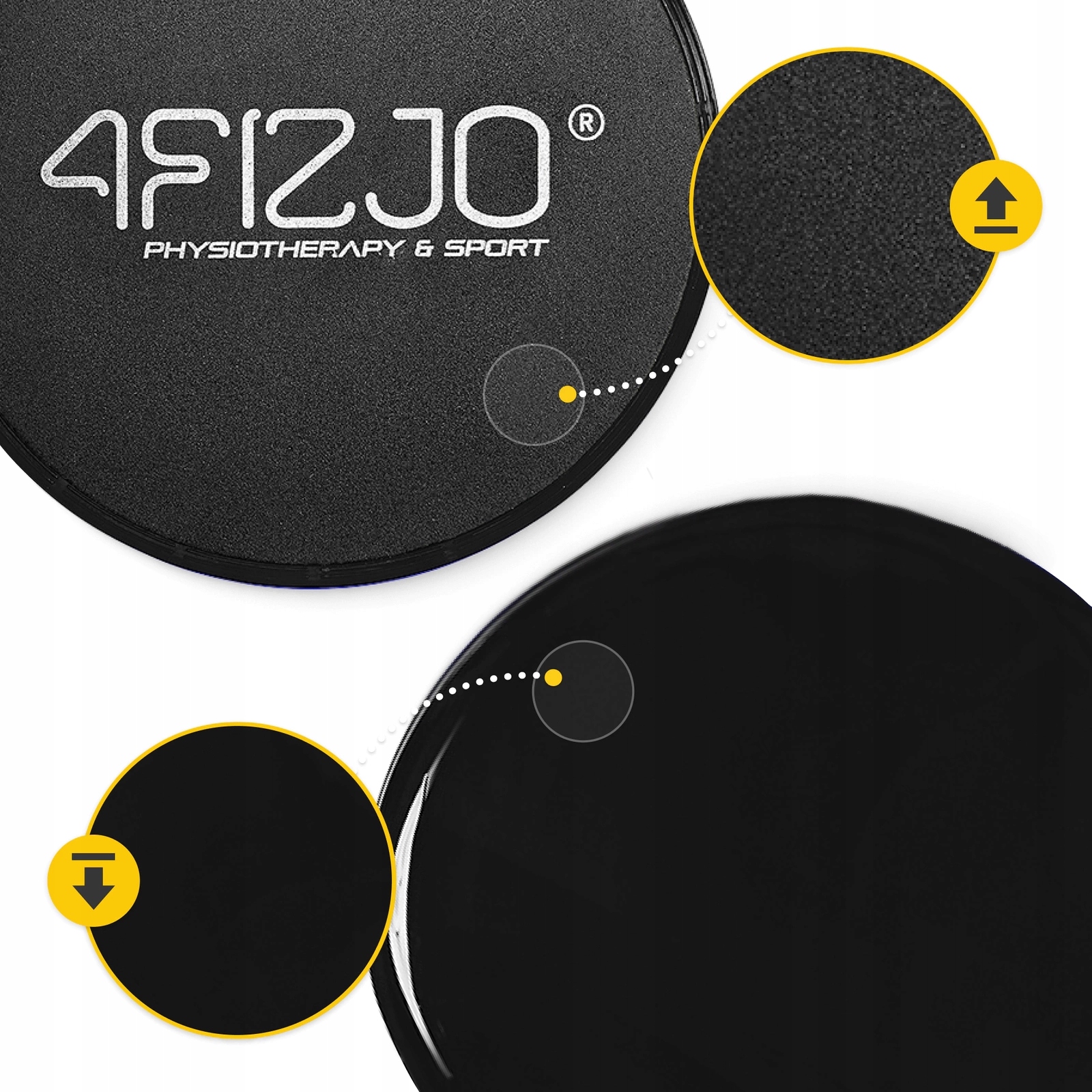 Диски-слайдери для ковзання (глайдингу) 4FIZJO Sliding Disc Black (P-5907739313355) — мініатюра 6