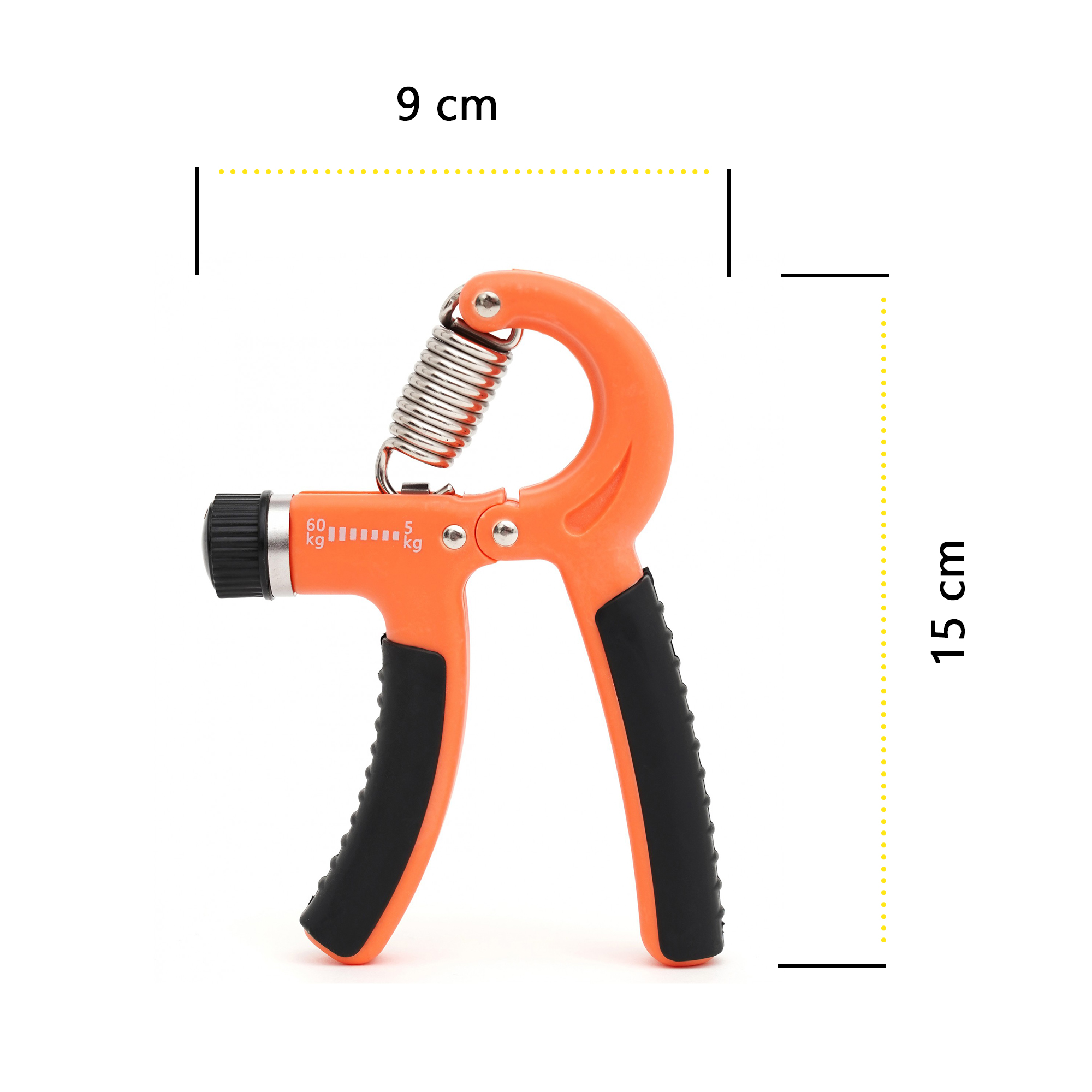 Еспандер кистьовий Cornix 5-60 кг з регульованим навантаженням XR-0143 Orange/Black — фото 4