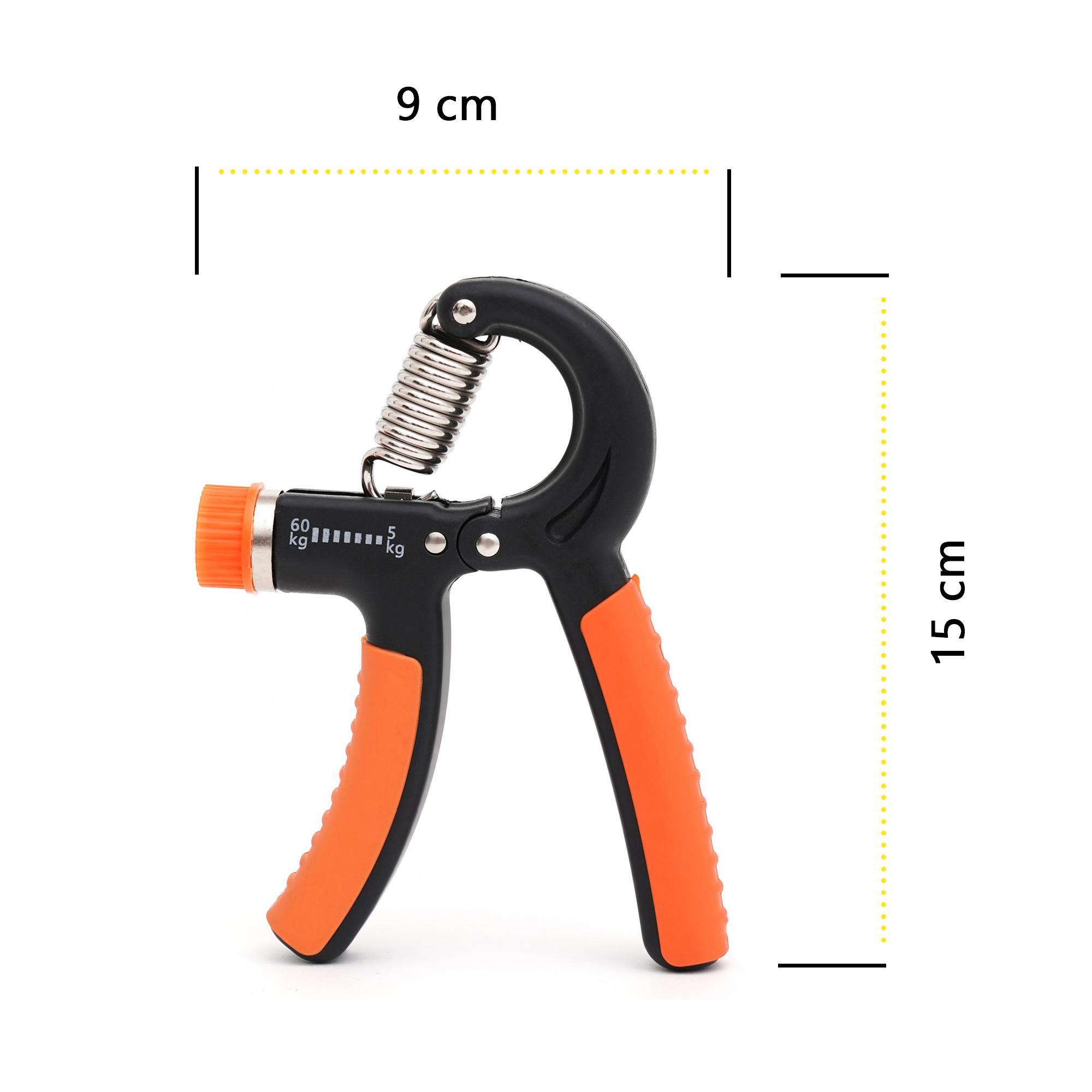 Еспандер кистьовий Cornix 5-60 кг з регульованим навантаженням XR-0144 Black/Orange — фото 2