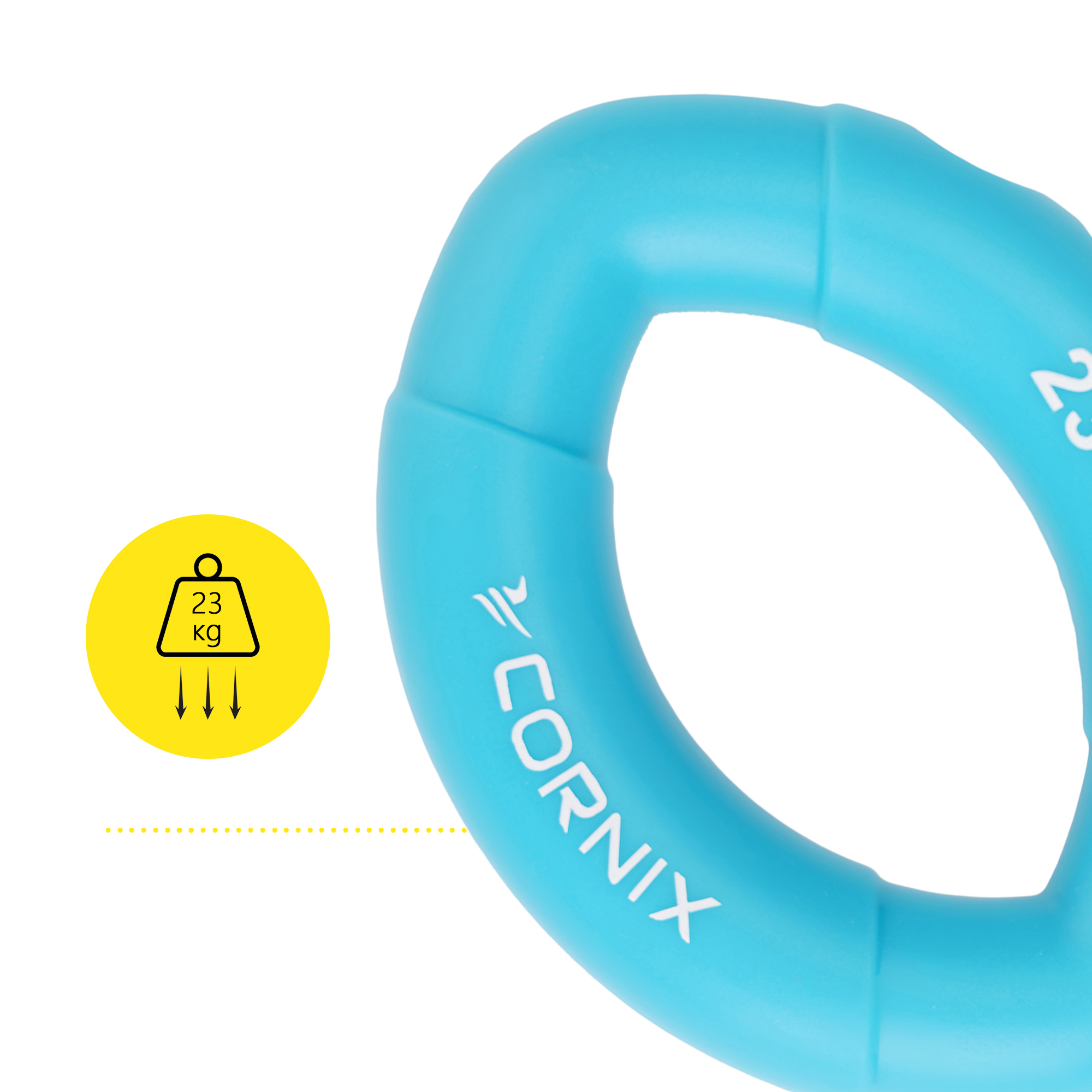 Еспандер кистьовий силіконовий Cornix 23 кг XR-0074 — мініатюра 7