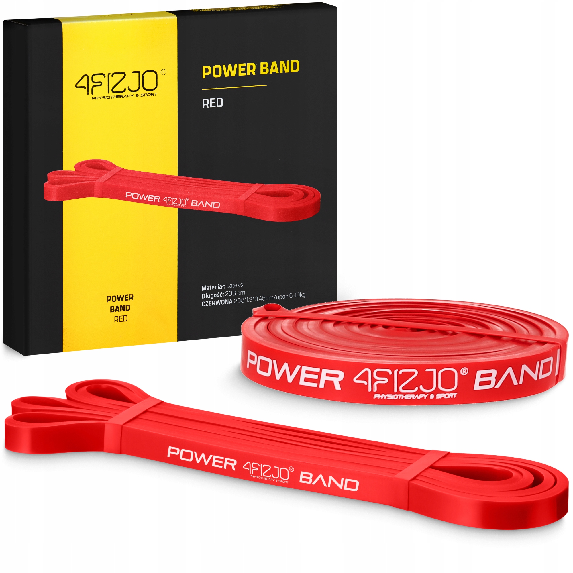 Еспандер-петля 4FIZJO Power Band 13 мм 6-10 кг резина для фітнесу і спорту Red (P-5907222931059) — фото 1