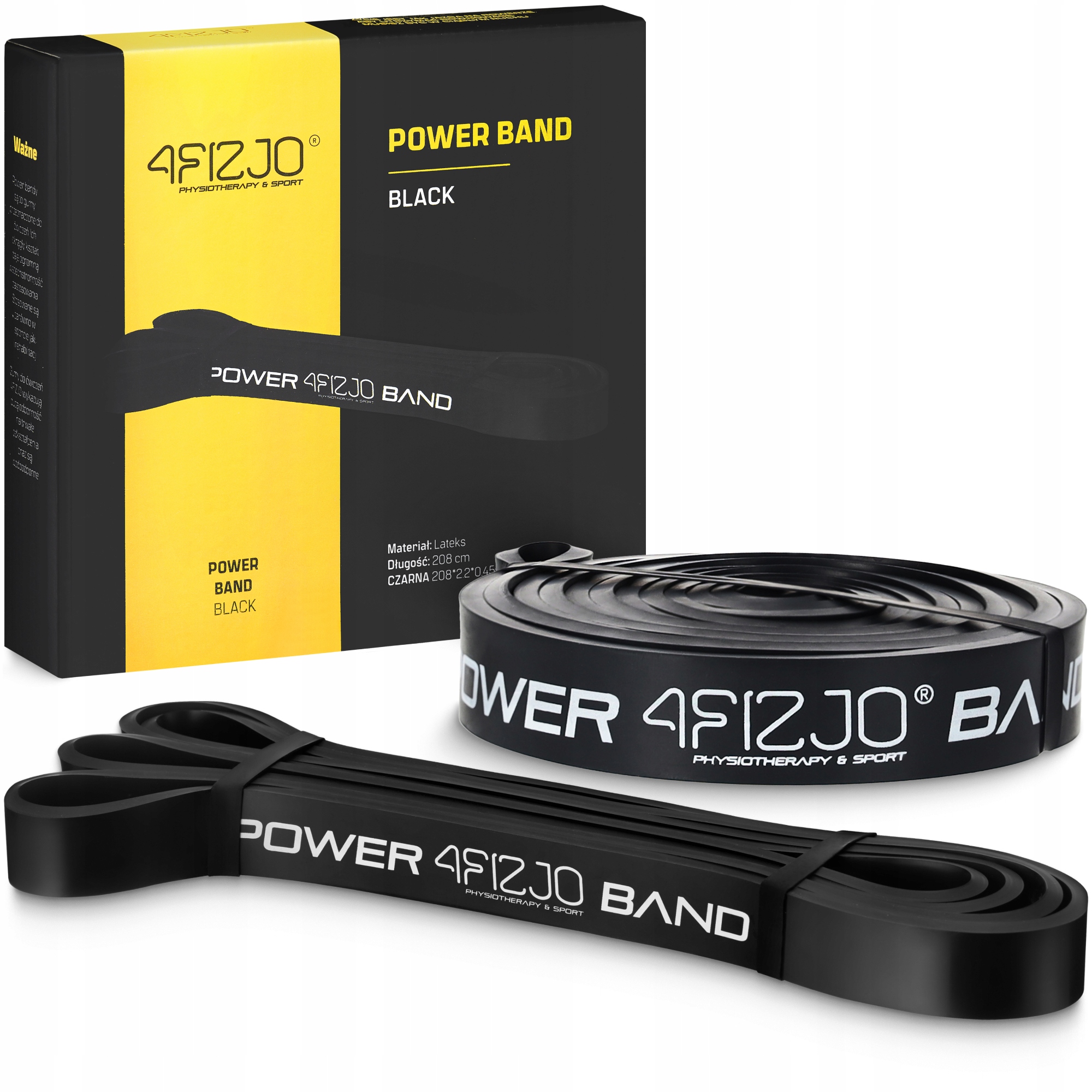 Еспандер-петля 4FIZJO Power Band 22 мм 12-17 кг резина для фітнесу і спорту Black (P-5907222931066) — фото 1
