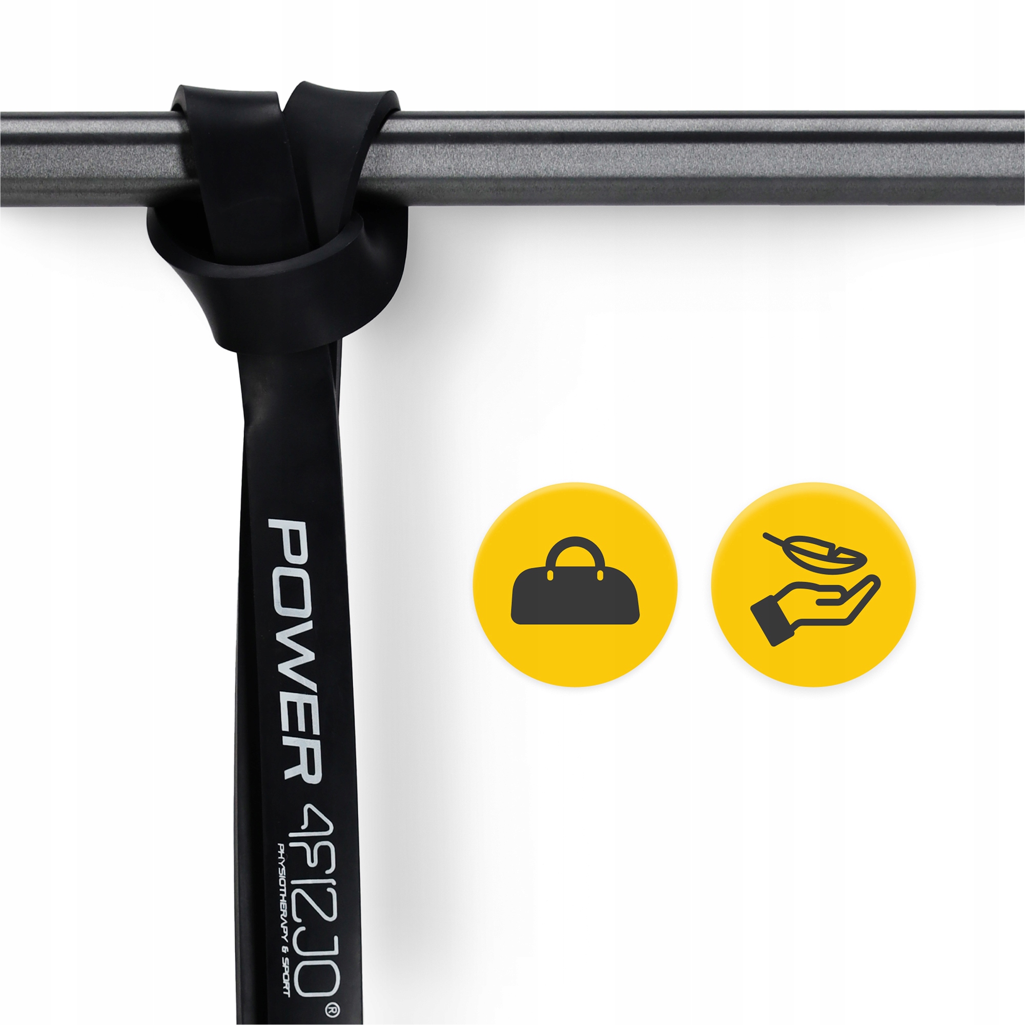 Еспандер-петля 4FIZJO Power Band 22 мм 12-17 кг резина для фітнесу і спорту Black (P-5907222931066) — мініатюра 6