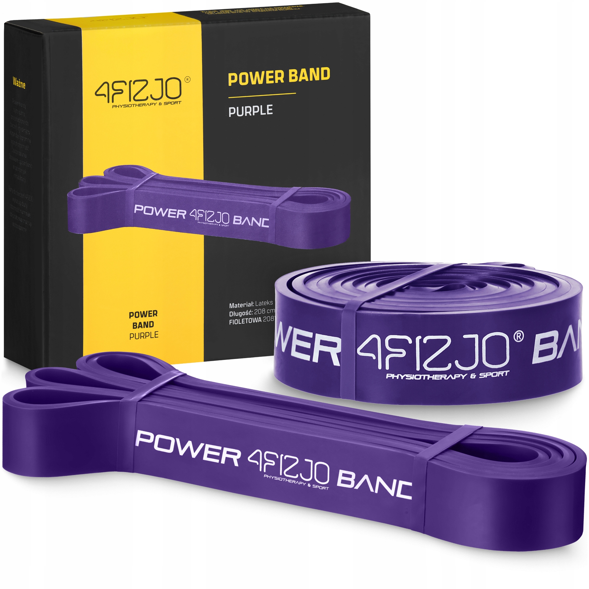 Еспандер-петля 4FIZJO Power Band 32 мм 17-26 кг резинка для фітнесу і спорту Violet (P-5907222931073) — фото 1