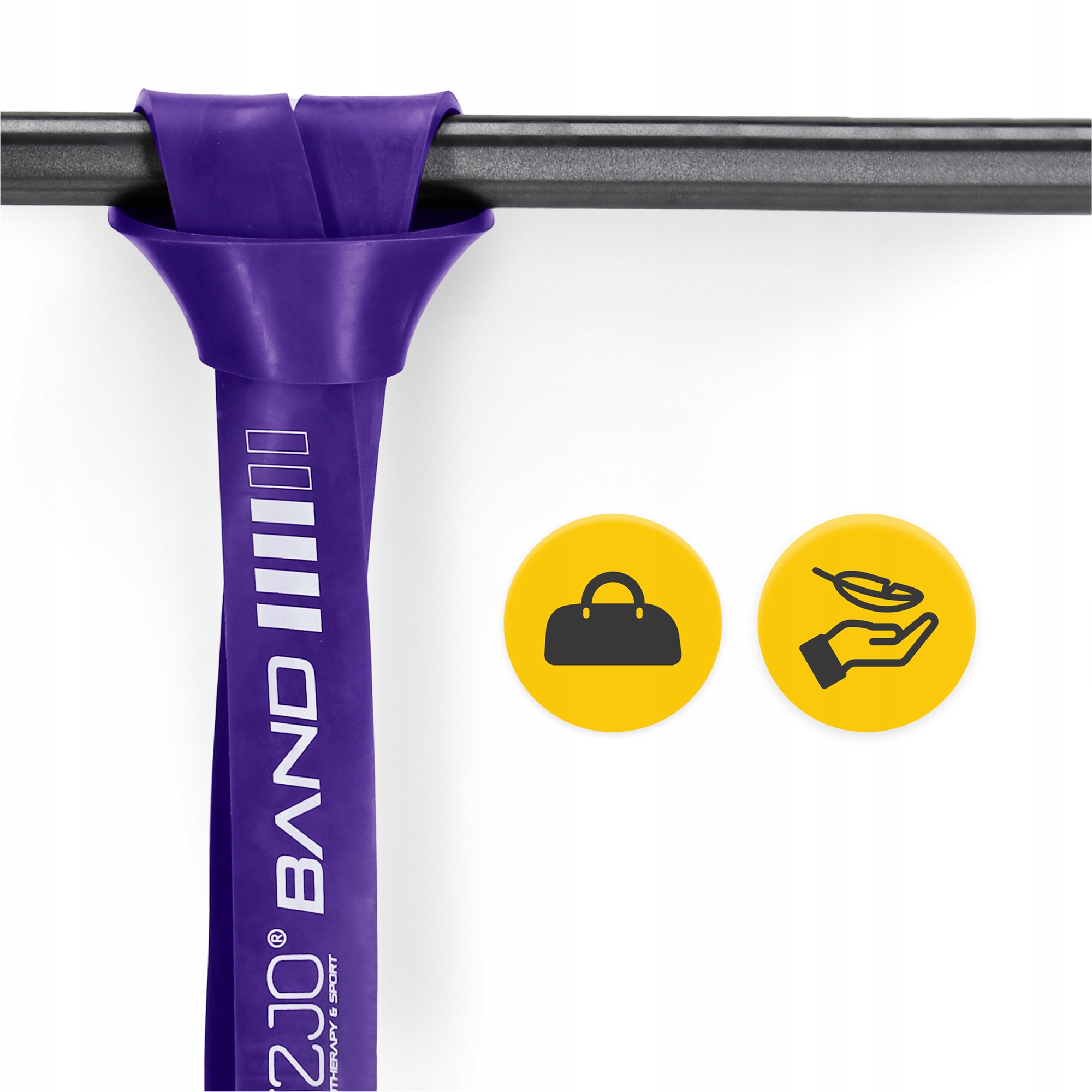 Еспандер-петля 4FIZJO Power Band 32 мм 17-26 кг резинка для фітнесу і спорту Violet (P-5907222931073) — мініатюра 9