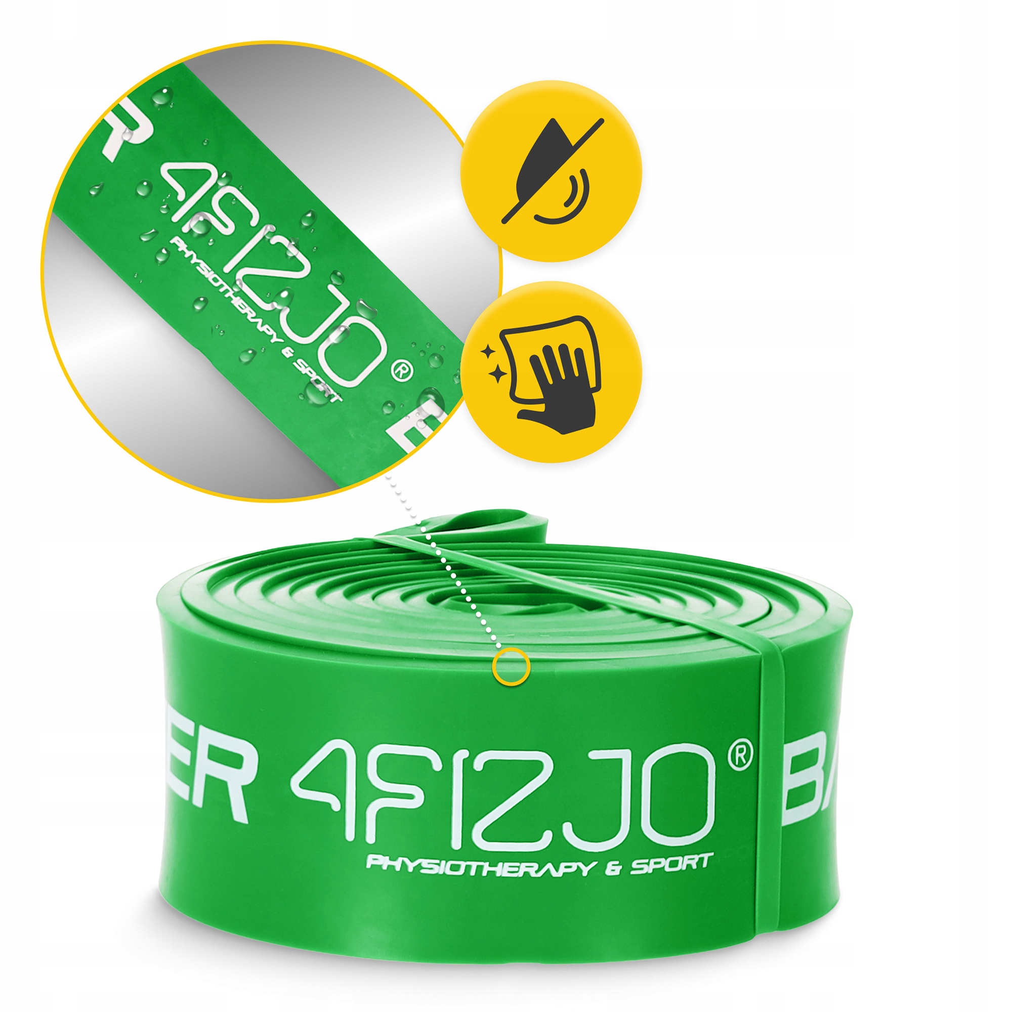 Еспандер-петля 4FIZJO Power Band 45 мм 26-36 кг резина для фітнесу і спорту Green (P-5907222931080) — мініатюра 9