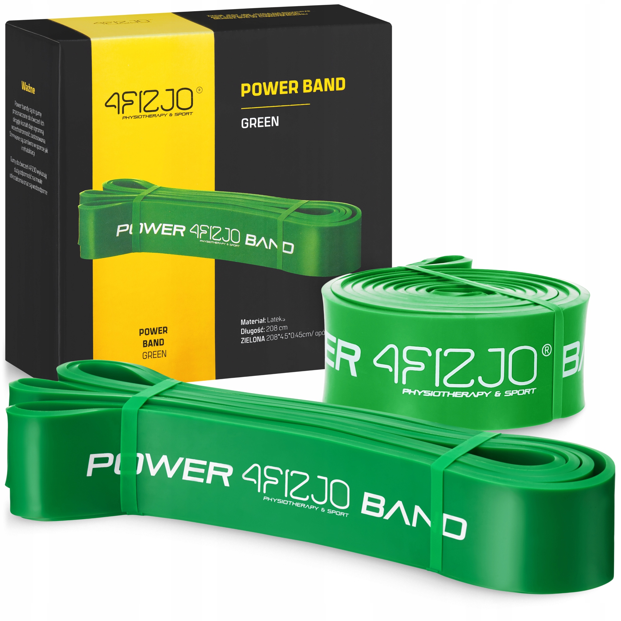 Еспандер-петля 4FIZJO Power Band 45 мм 26-36 кг резина для фітнесу і спорту Green (P-5907222931080) — фото 1