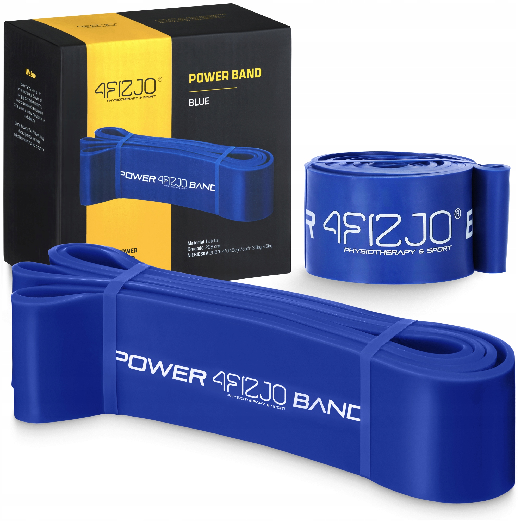 Еспандер-петля 4FIZJO Power Band 64 мм 36-46 кг резина для фітнесу і спорту Blue (P-5907222931097) — фото 1