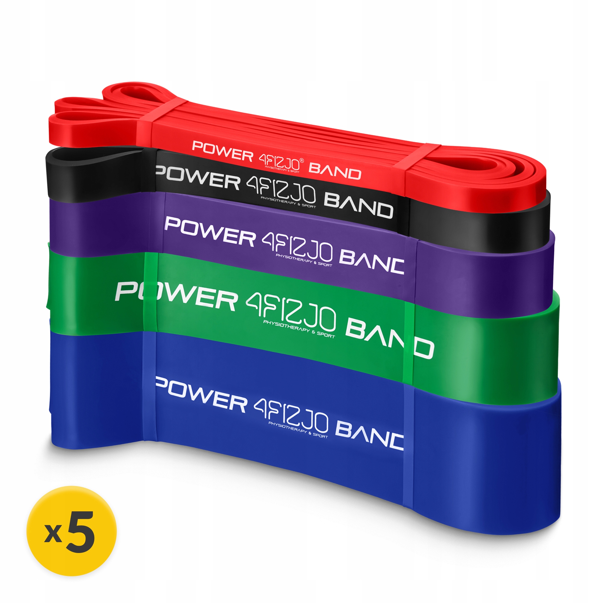 Еспандер-петля 4FIZJO Power Band 6-46 кг резина для фітнесу і спорту, набір 5 шт Mix (P-5907222931561) — фото 4