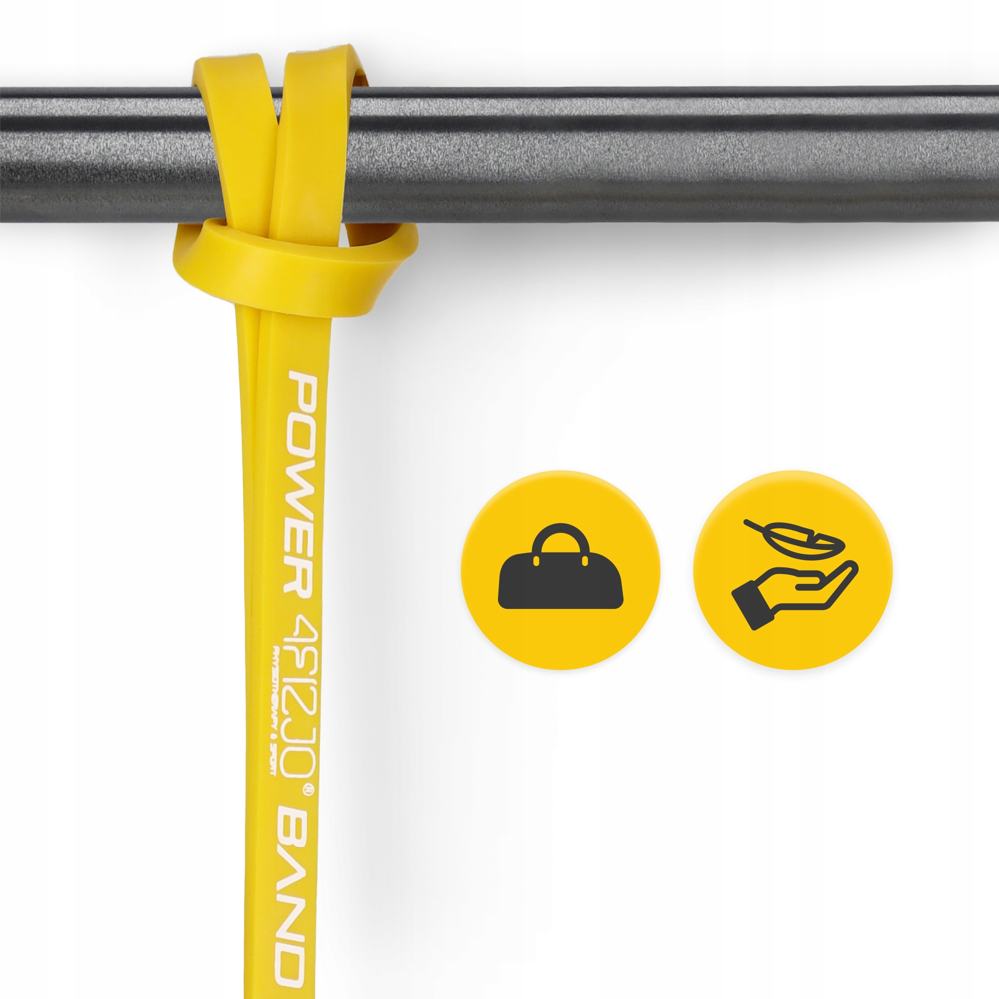 Еспандер-петля 4FIZJO Power Band 8 мм 2-5 кг резина для фітнесу і спорту Yellow (P-5907222931783) — мініатюра 6