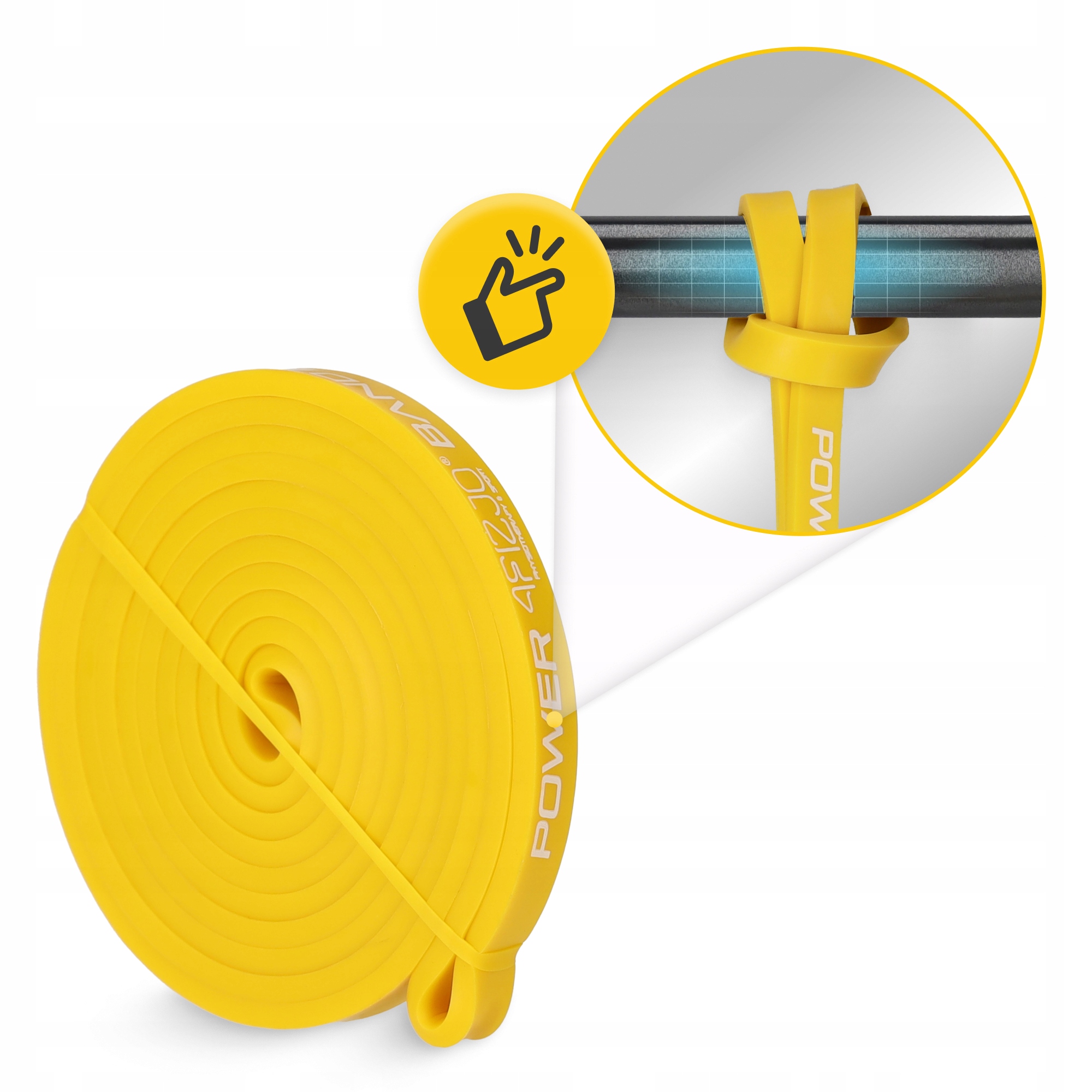 Еспандер-петля 4FIZJO Power Band 8 мм 2-5 кг резина для фітнесу і спорту Yellow (P-5907222931783) — фото 2