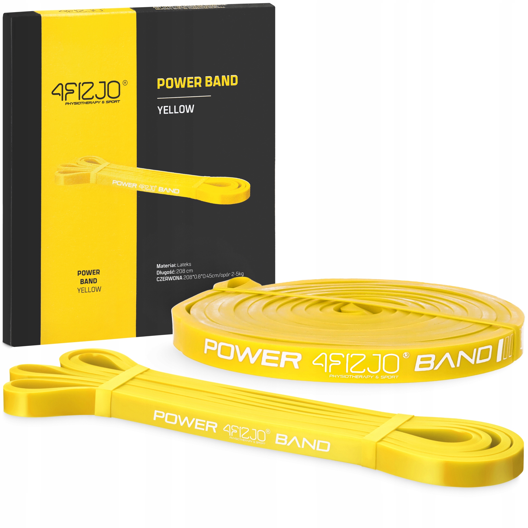 Еспандер-петля 4FIZJO Power Band 8 мм 2-5 кг резина для фітнесу і спорту Yellow (P-5907222931783) — фото 1