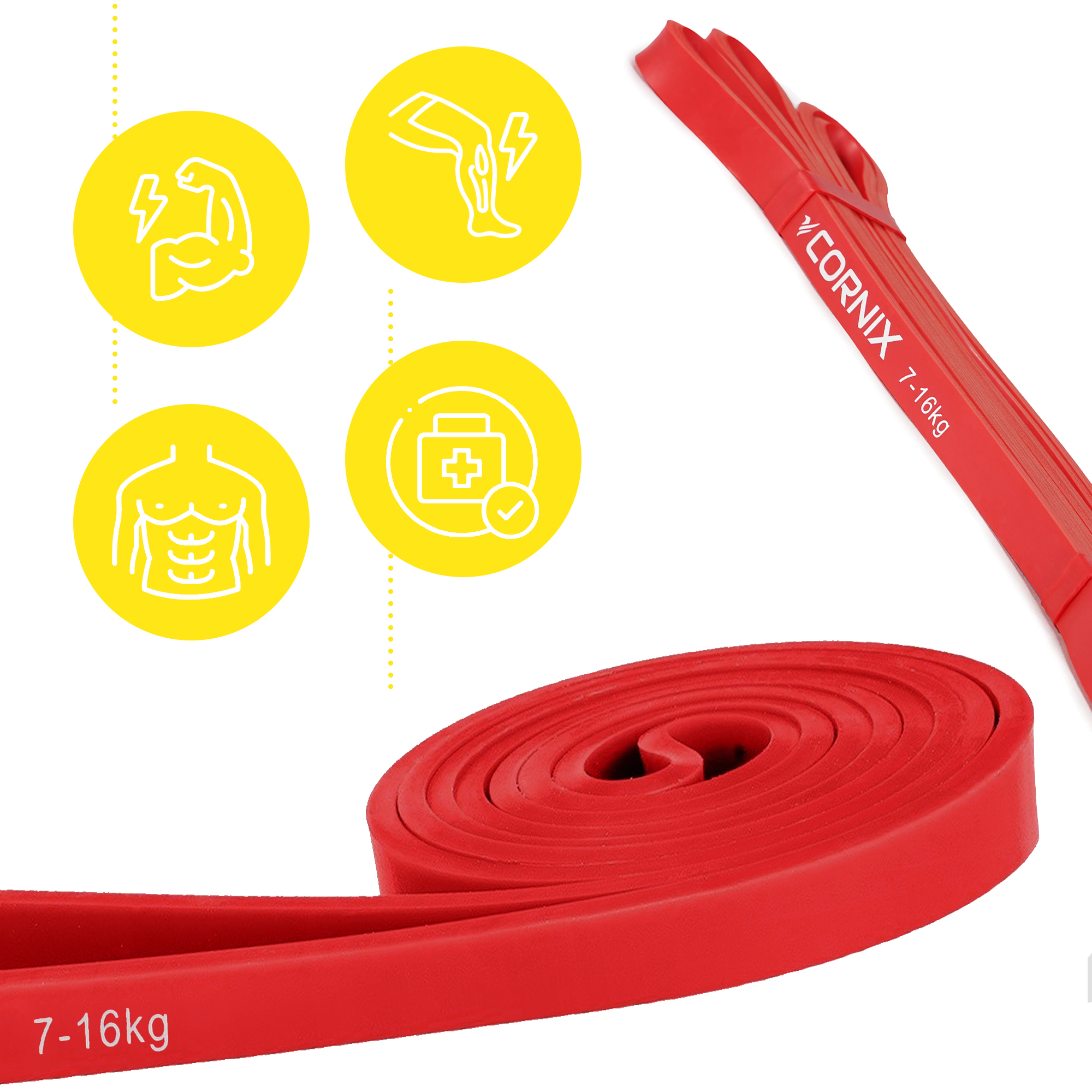 Еспандер-петля Cornix Power Band 13 мм 7-16 кг (резина для фітнесу та спорту) XR-0058 — фото 3