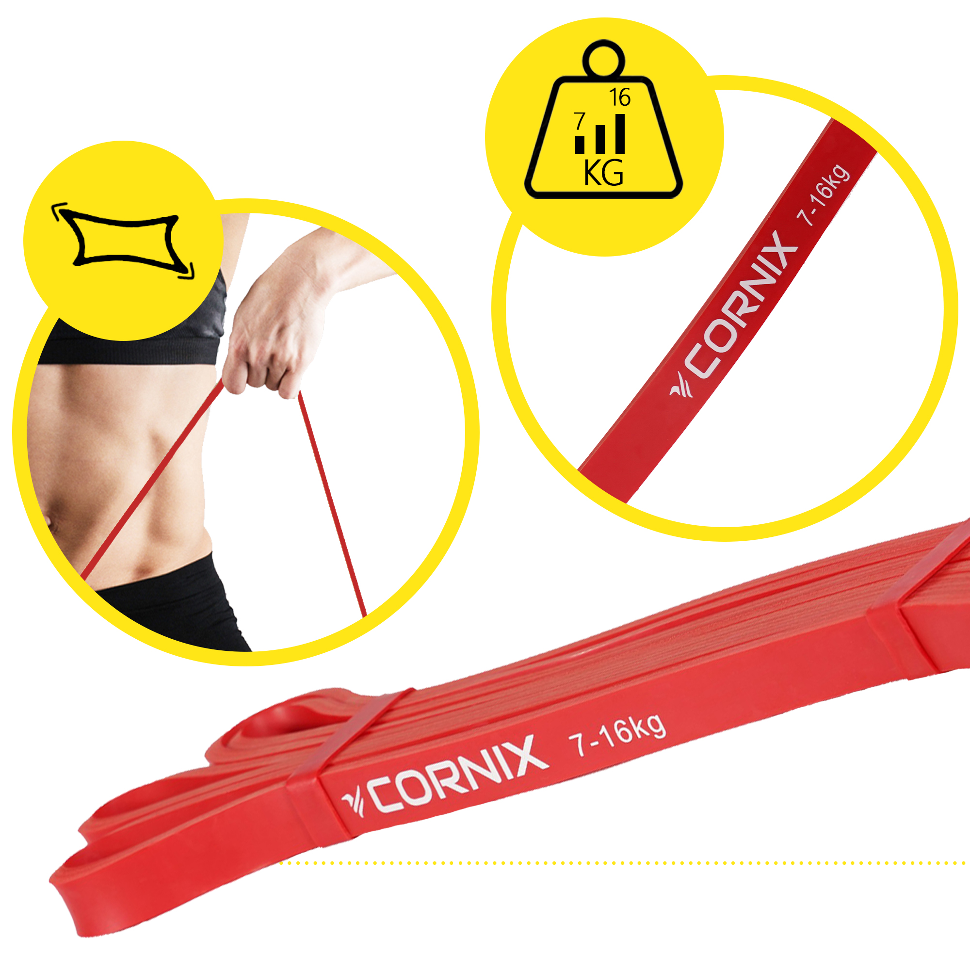 Еспандер-петля Cornix Power Band 13 мм 7-16 кг (резина для фітнесу та спорту) XR-0058 — фото 4