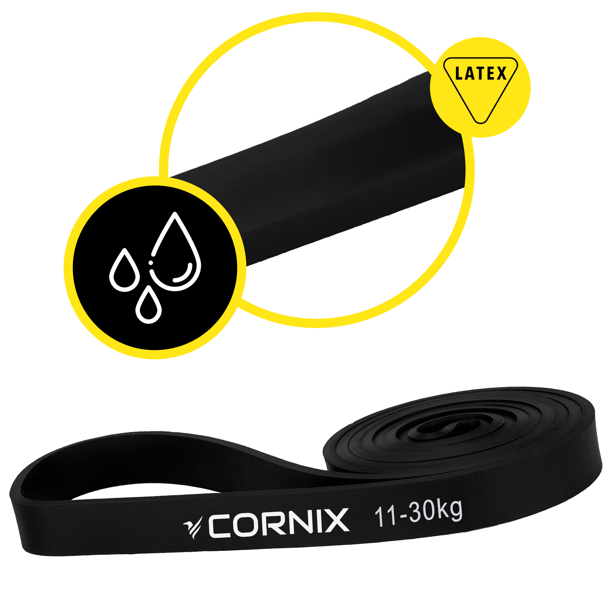 Еспандер-петля Cornix Power Band 22 мм 11-30 кг (резина для фітнесу та спорту) XR-0059 — мініатюра 6