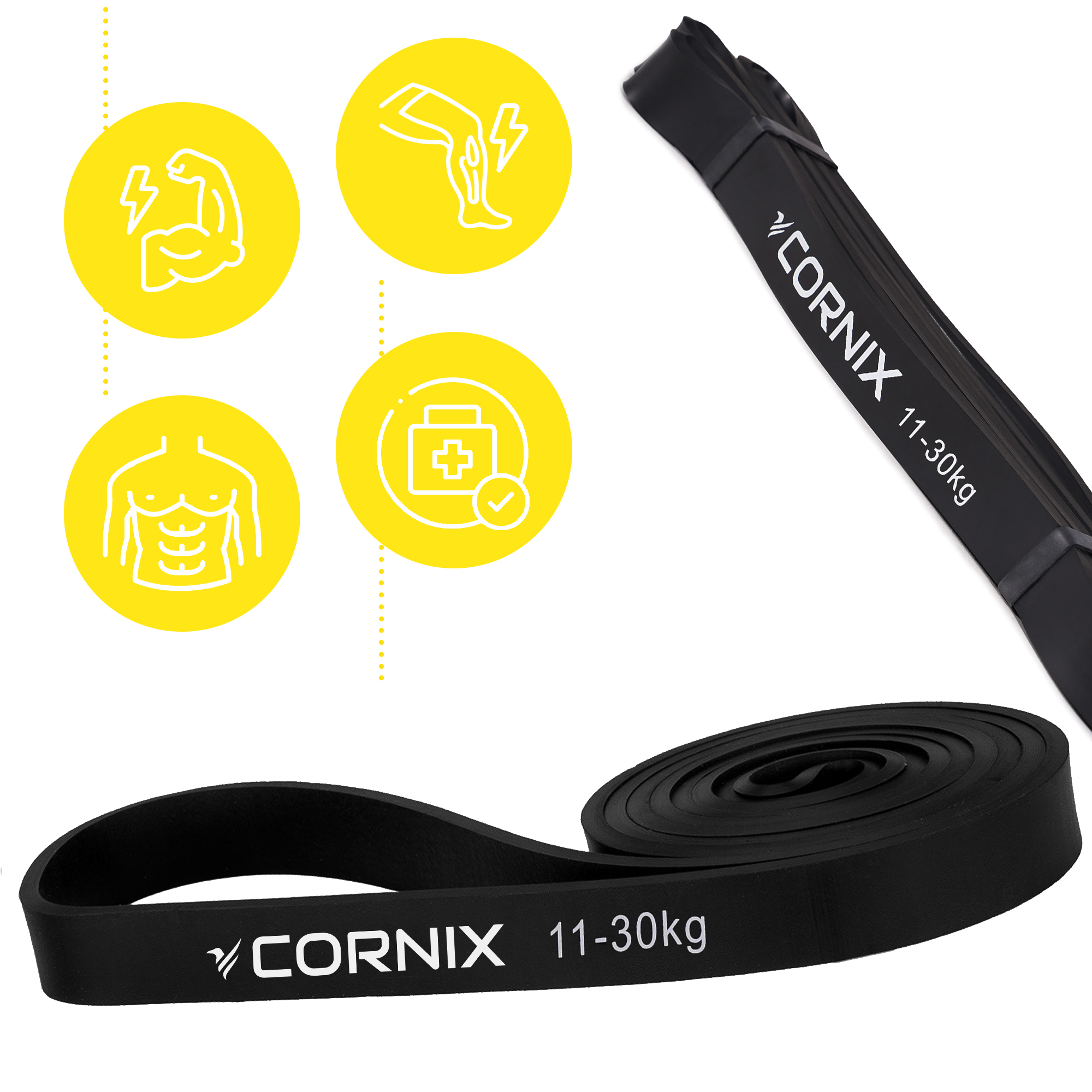 Еспандер-петля Cornix Power Band 22 мм 11-30 кг (резина для фітнесу та спорту) XR-0059 — фото 5